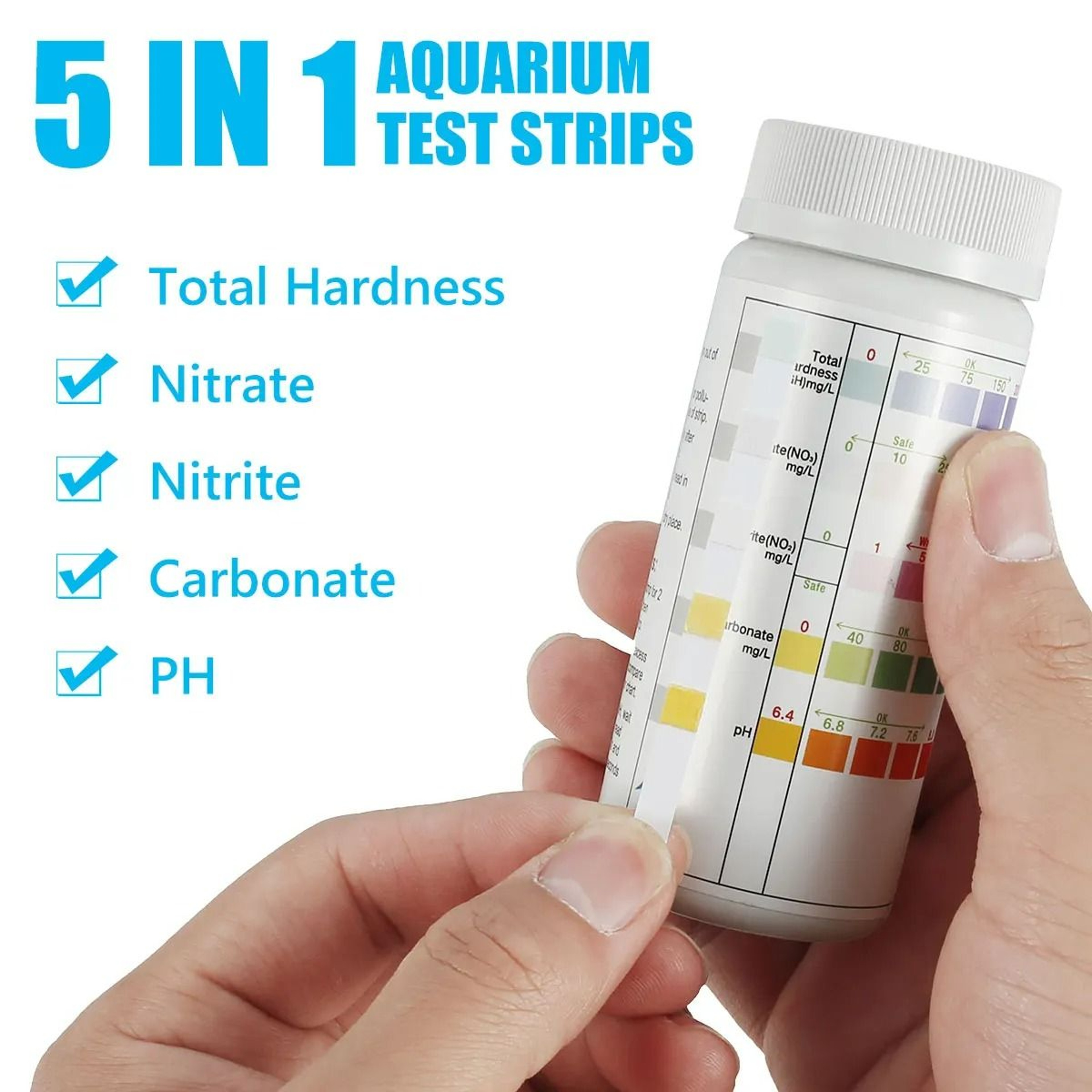 MultiParameter Aquarium  Water Quality Test Strips 7