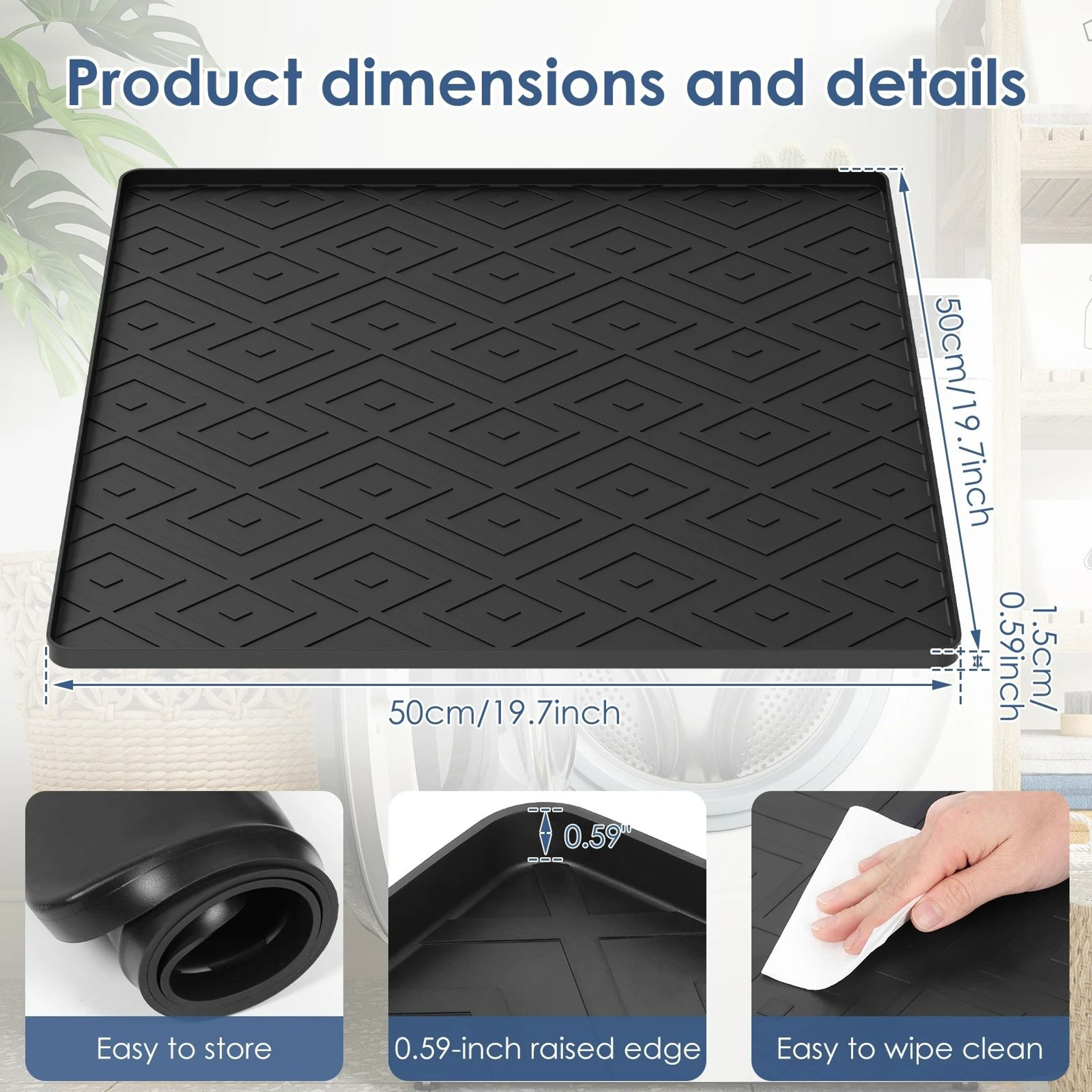 NonSlip Silicone Fridge Drip Pan  Floor Protector 5