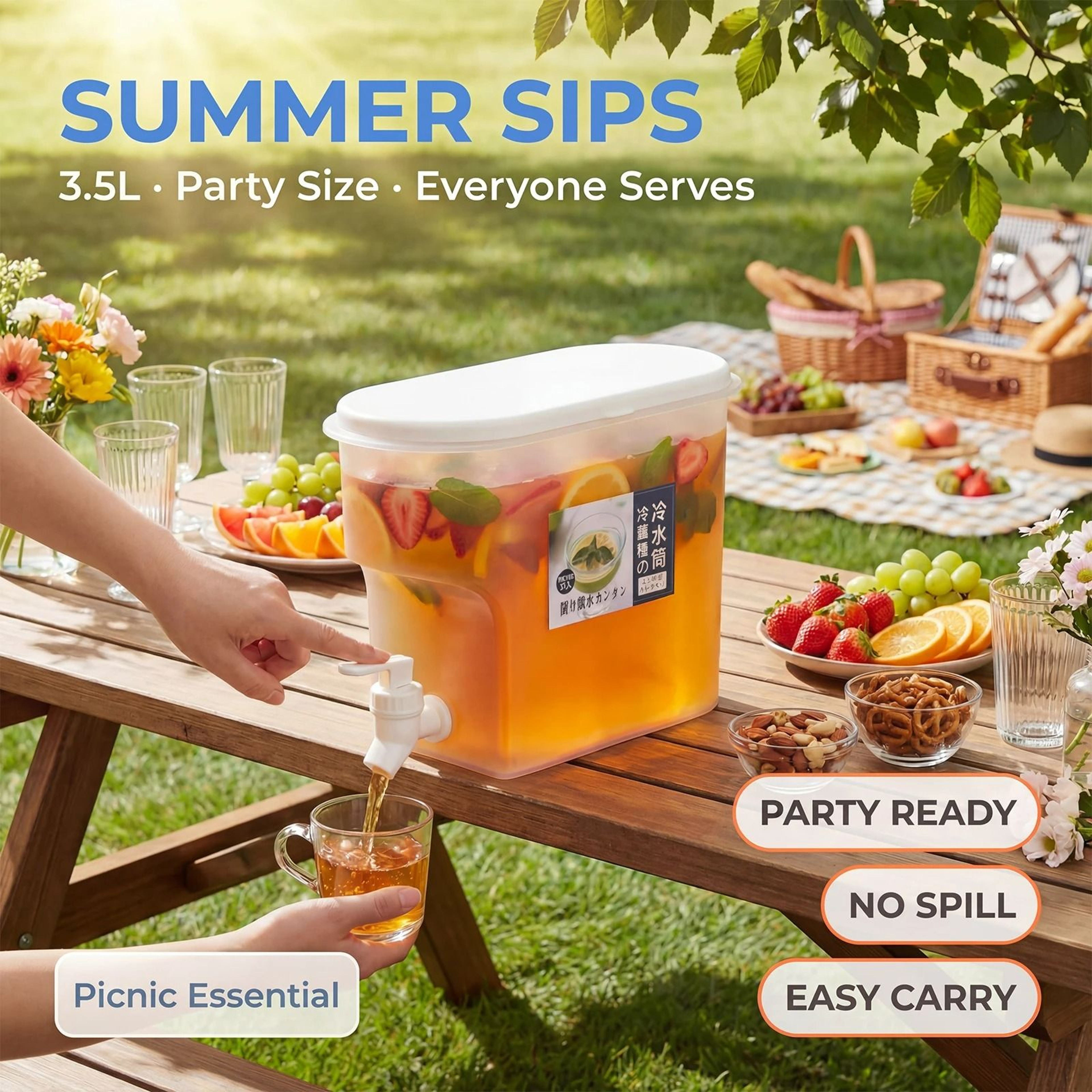 Refrigerator Beverage Dispenser With Spout 1