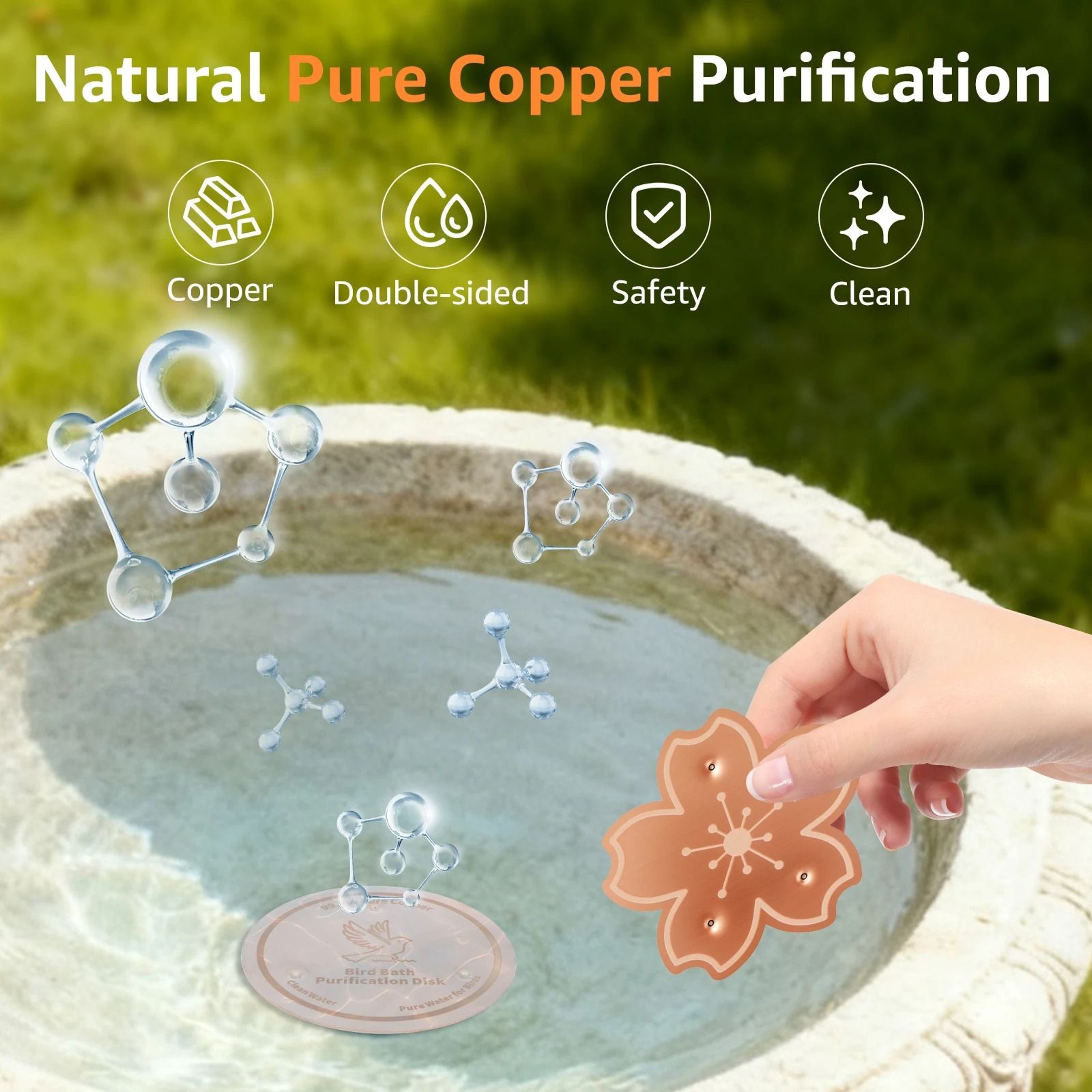 23Piece Copper Bird Bath Purification Disks 1