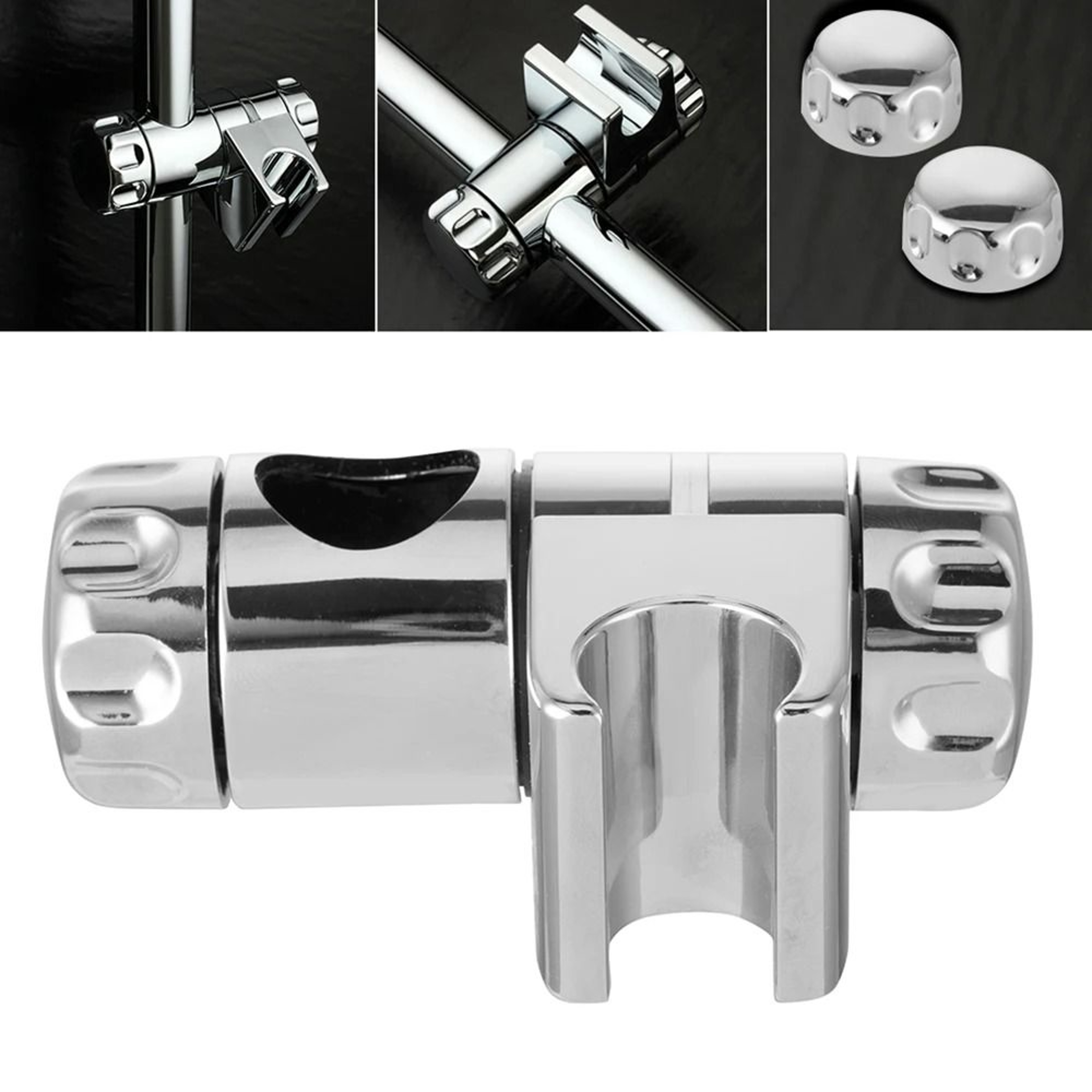 Adjustable Bathroom Shower Rail Slider Bar Bracket Holder 4