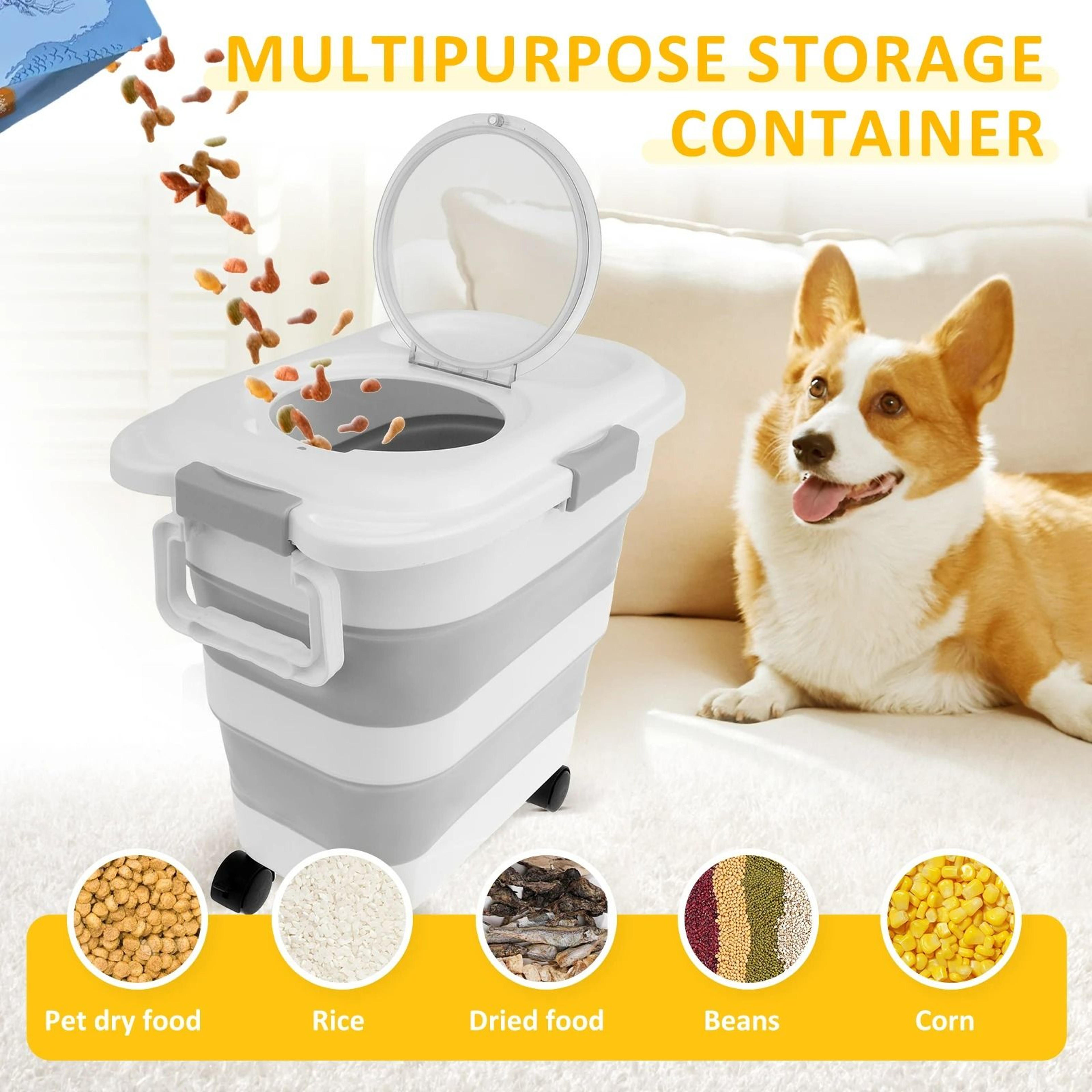 Collapsible Airtight Pet Food Storage Container 4