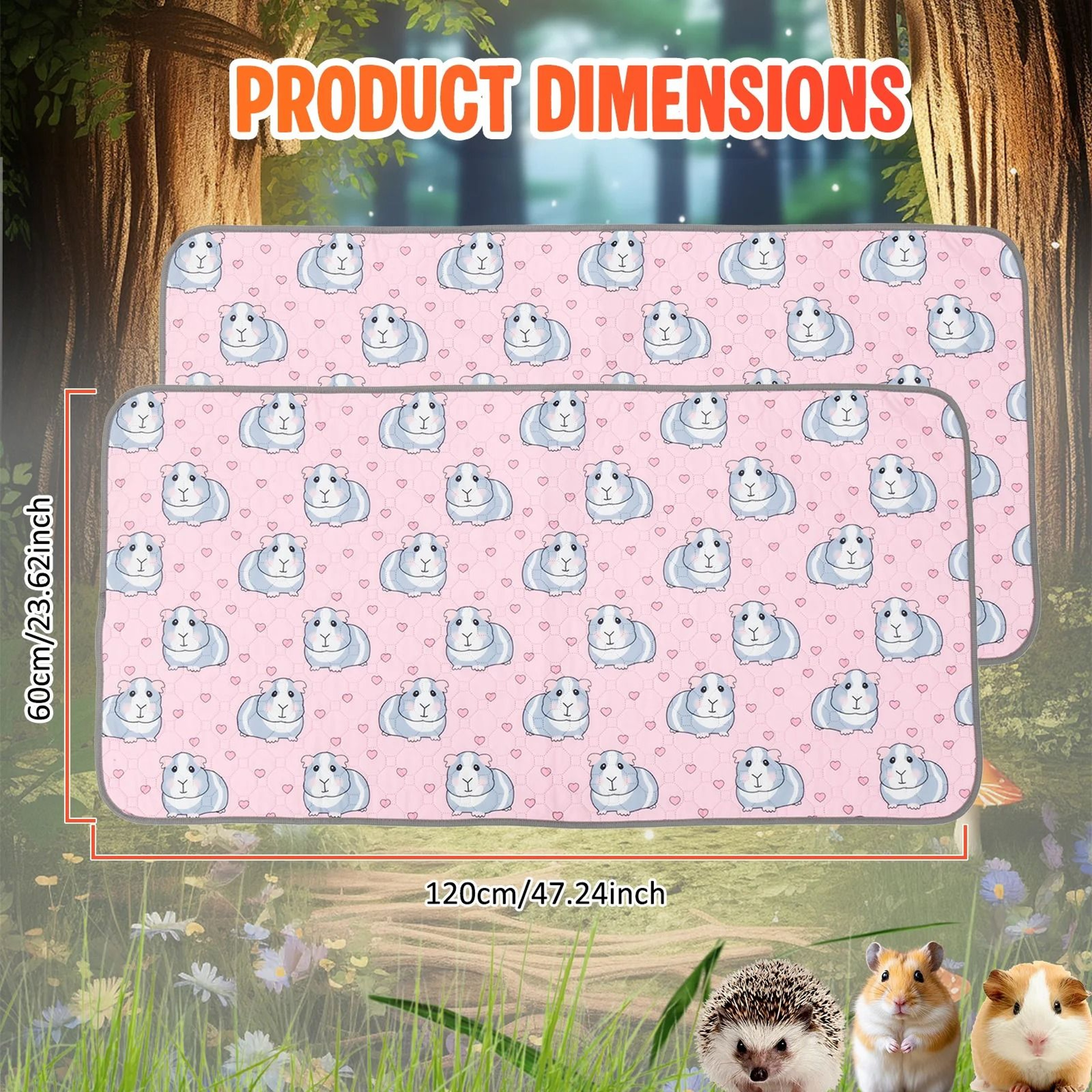 2Piece Reusable Waterproof Guinea Pig Cage Liner Set 5
