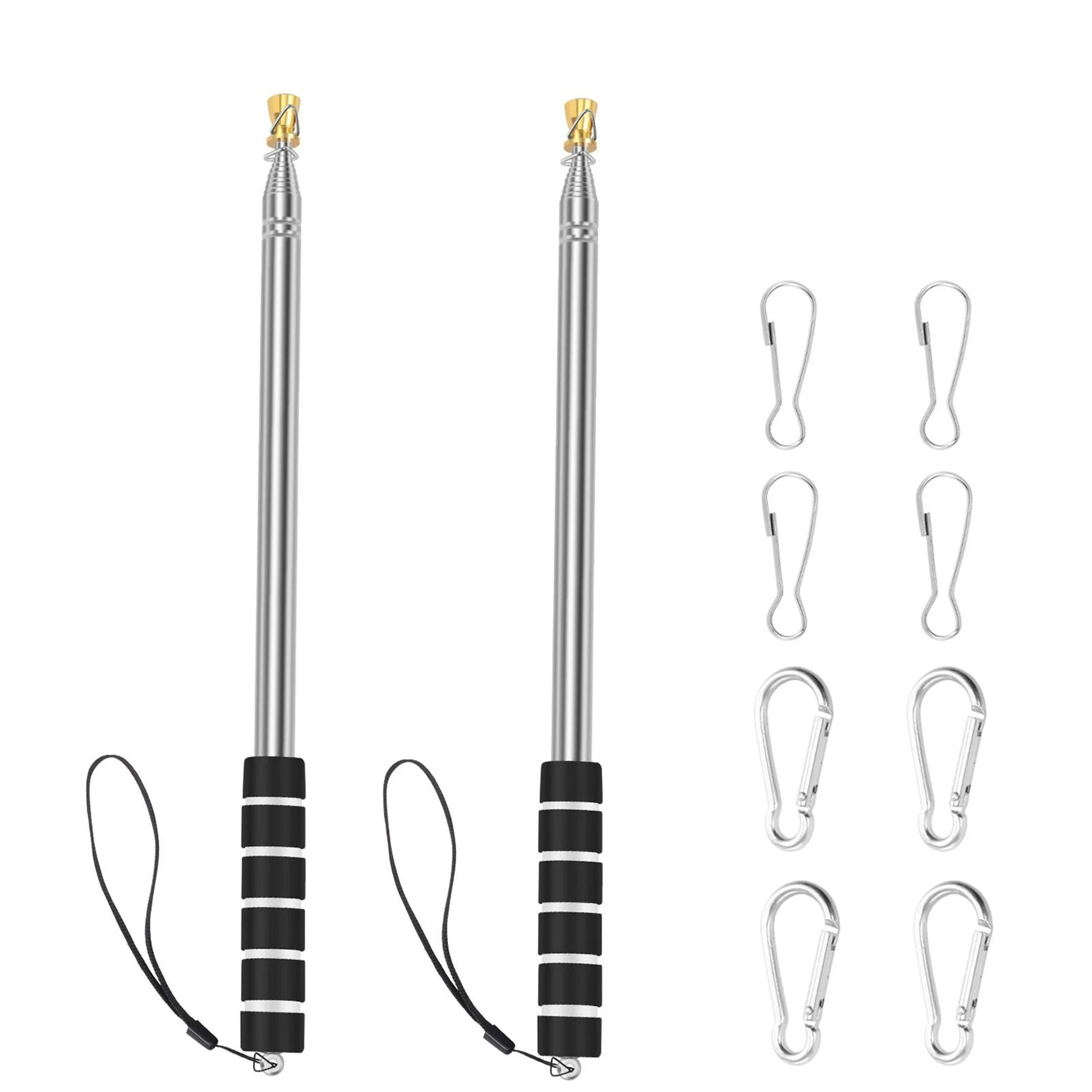 2Piece Telescopic Stainless Steel Handheld Flagpole  Pointer Set 8