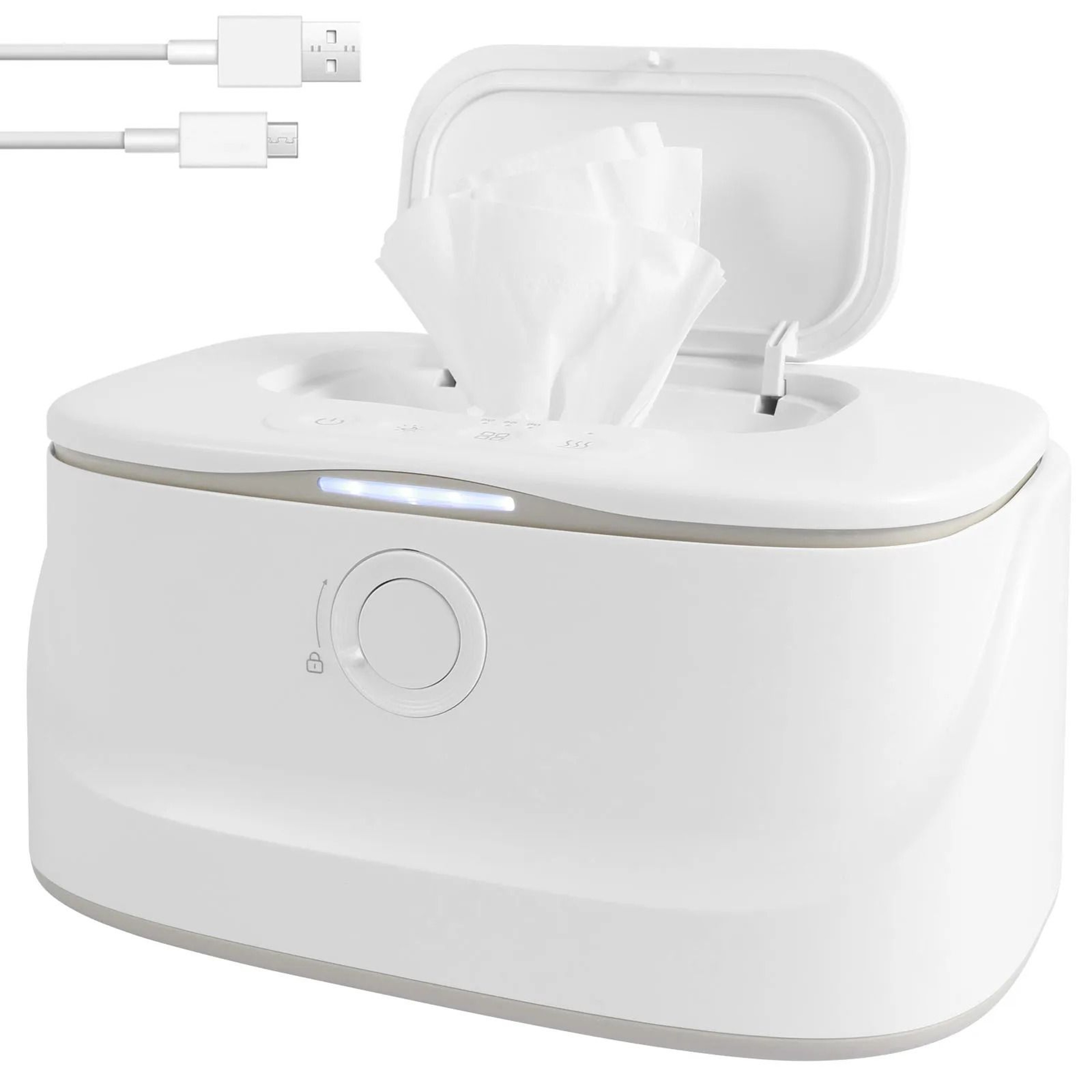 USB Baby Wipe Warmer With LED Light  Adjustable Temperature 7
