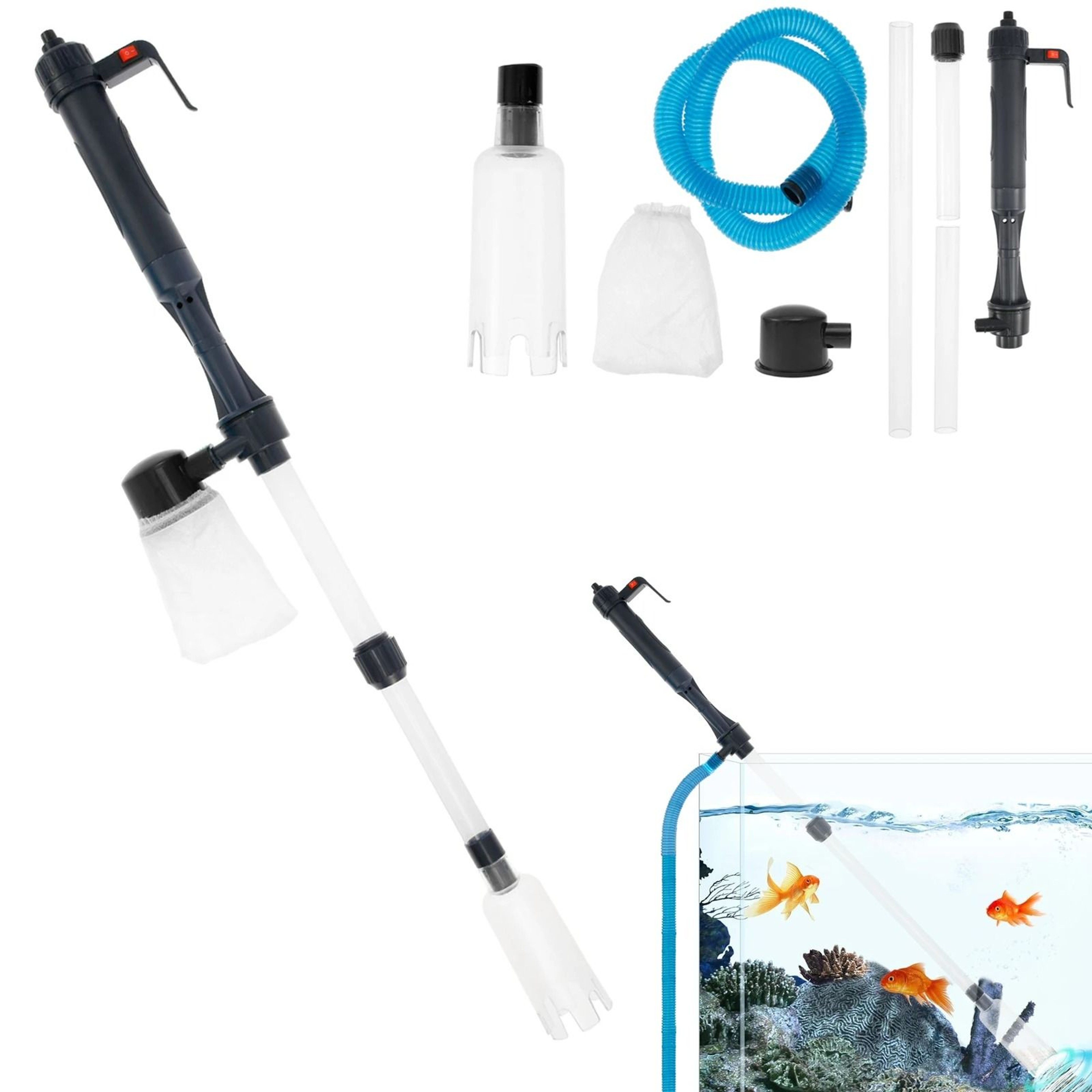 4in1 Efficient Aquarium Vacuum  Water Change Siphon Filter 0
