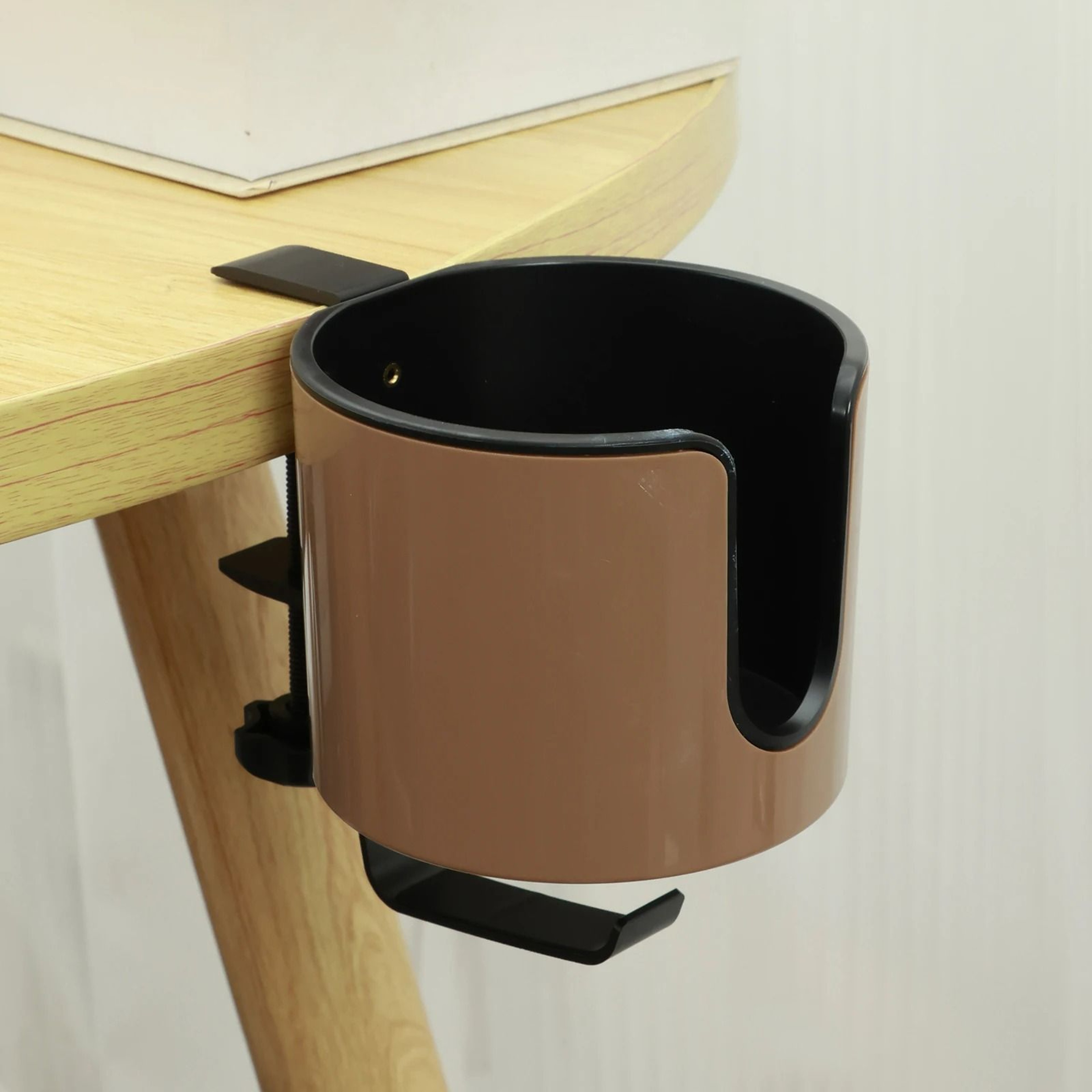 Universal Adjustable ClampOn Desk Cup Holder With Storage Hook 1