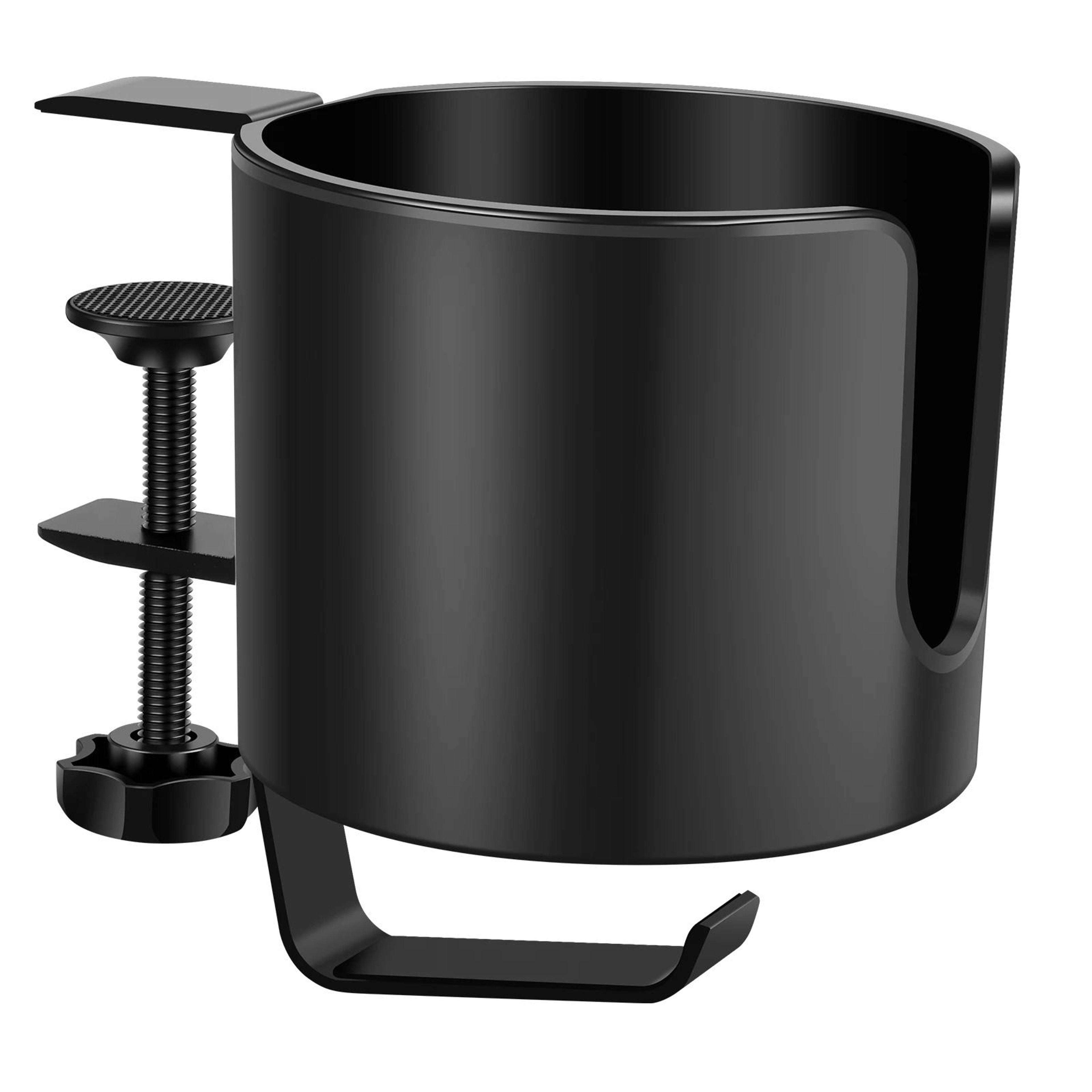 Universal Adjustable ClampOn Desk Cup Holder With Storage Hook 7