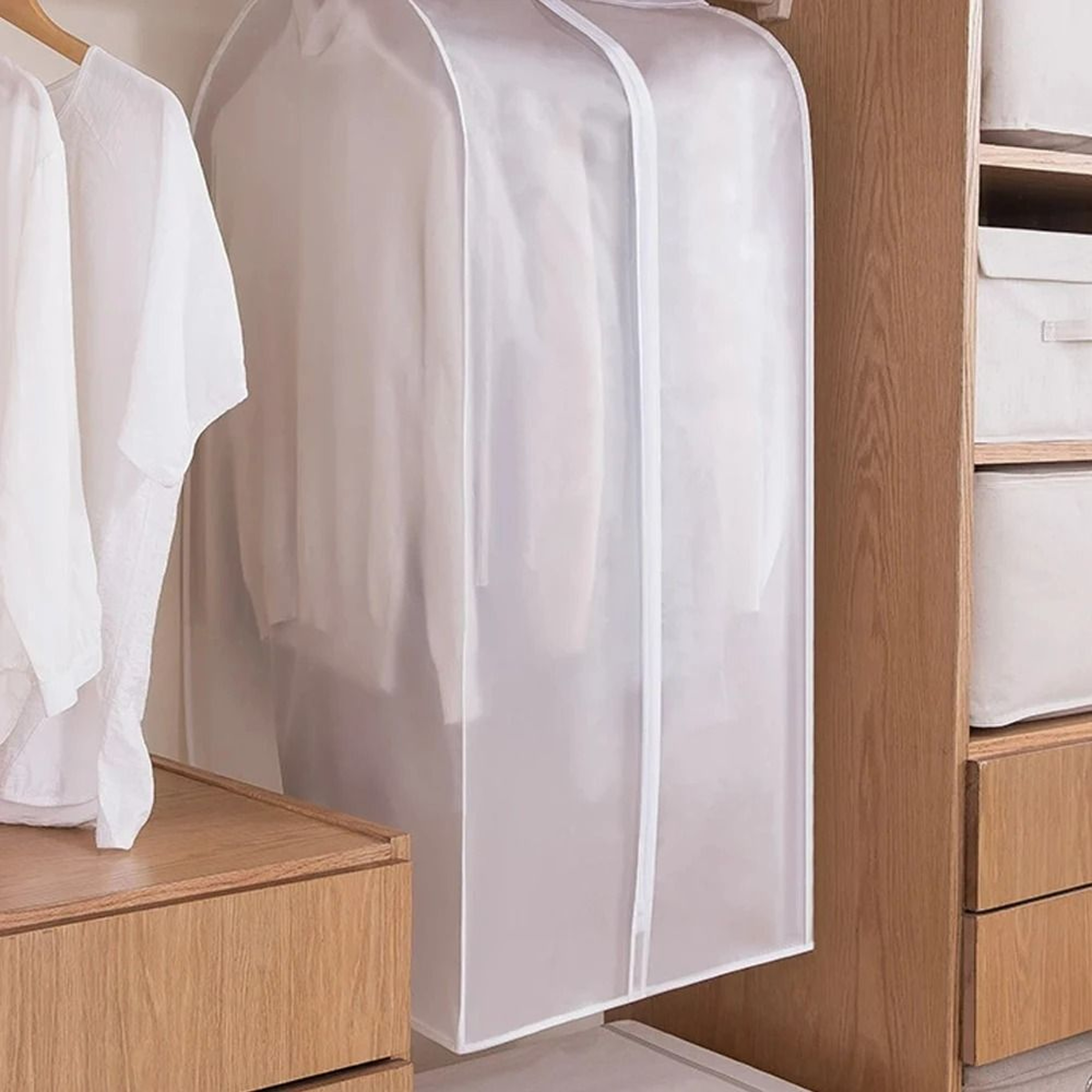 Large Capacity Hanging Garment Dust Cover  Wardrobe Organizer 1