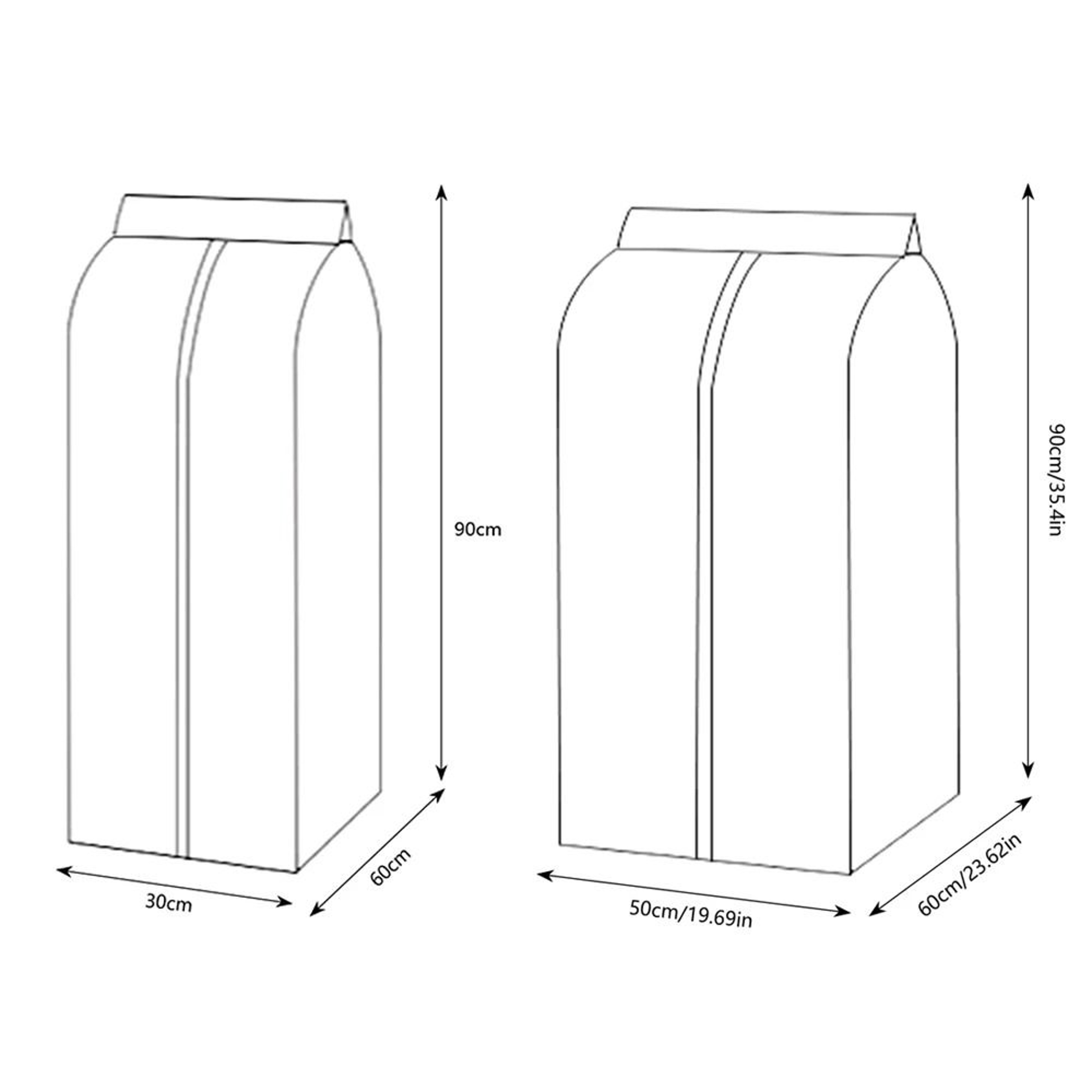 Large Capacity Hanging Garment Dust Cover  Wardrobe Organizer 4