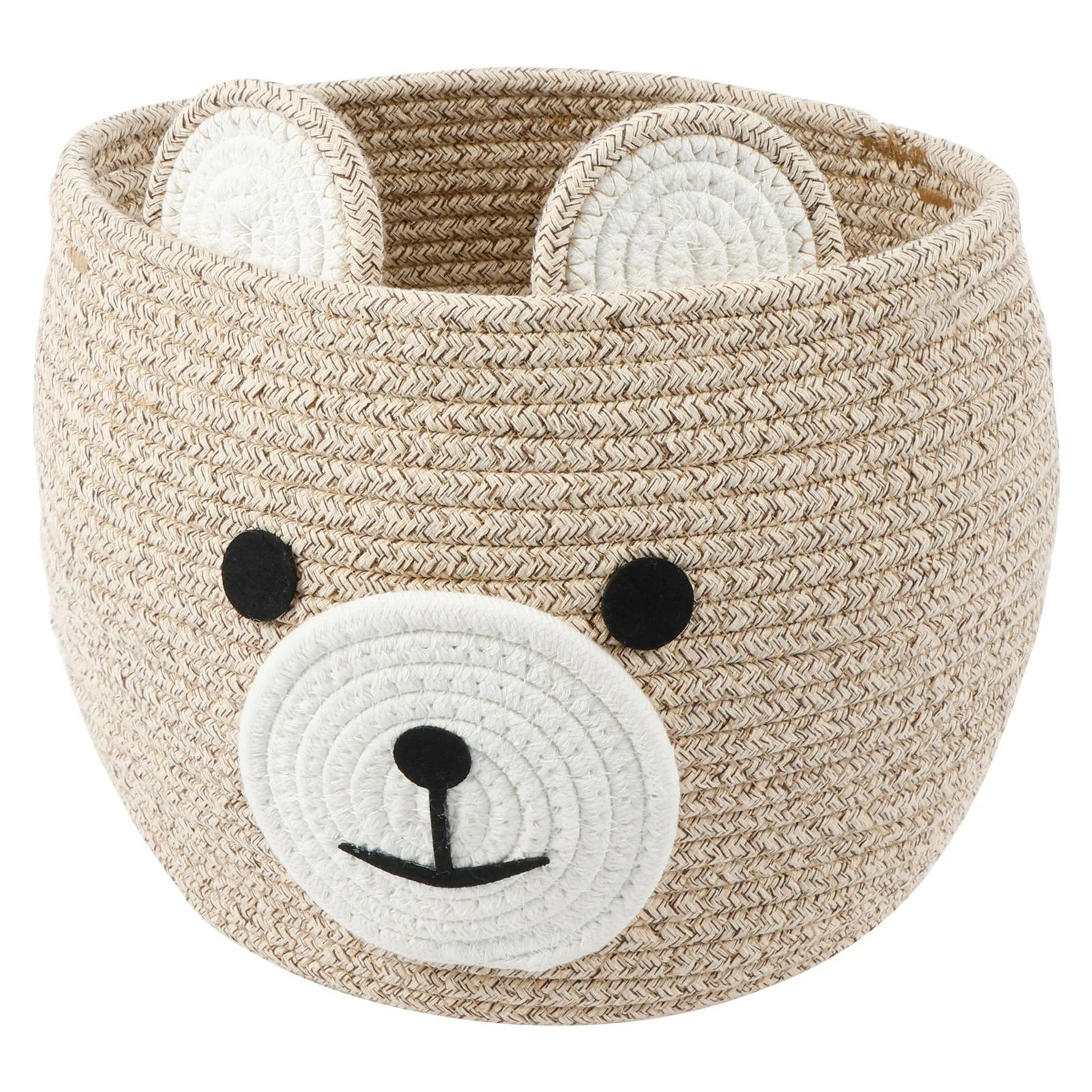 Cute Bear Cotton Rope Storage Basket  Toy Organizer 8