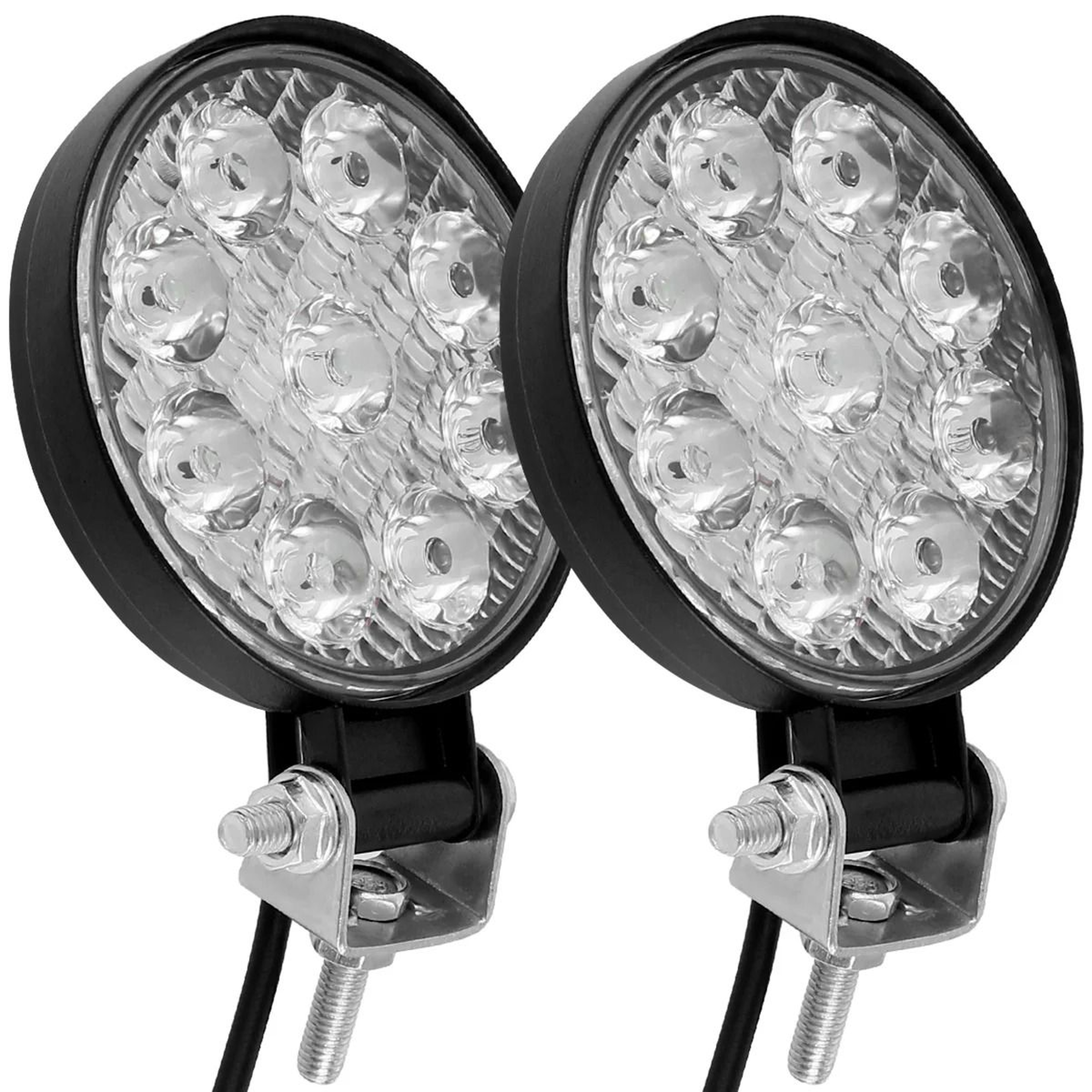 2Pack 480W 6000K Round OffRoad LED Work Lights 5000LM 5