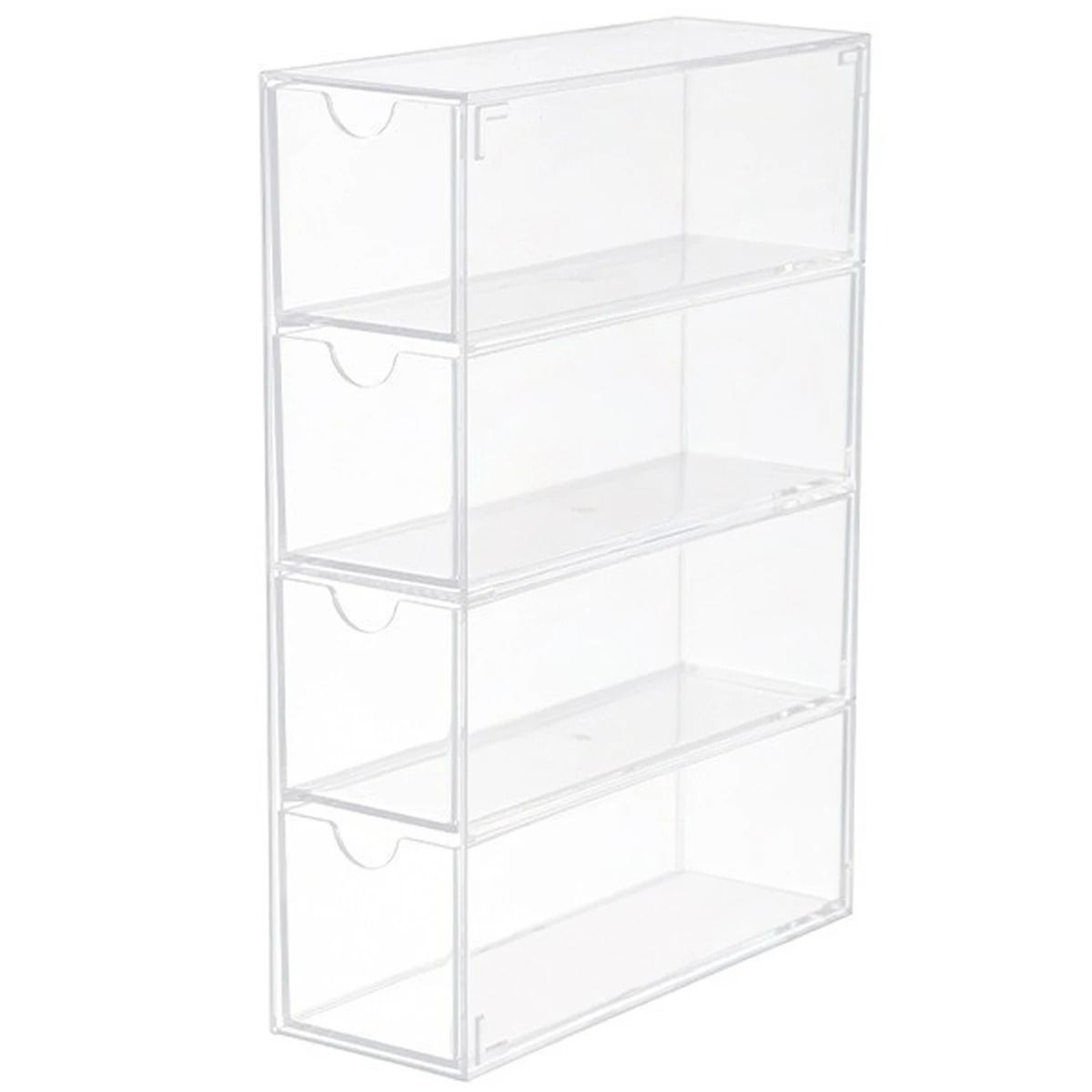 Clear Acrylic Tiered Drawer Organizer  Desktop Storage Box 9