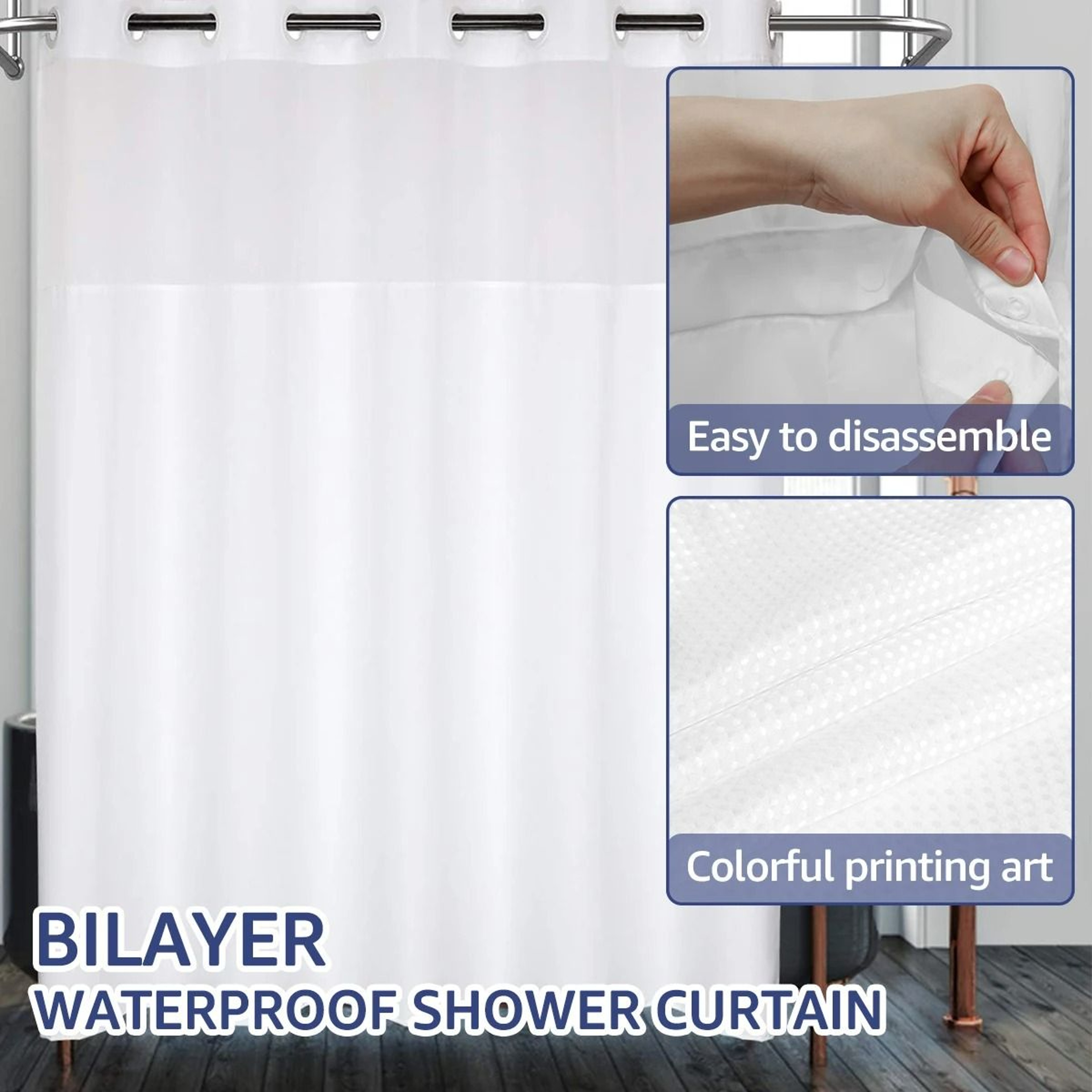 Waterproof Bathroom Decorative Shower Curtain 4