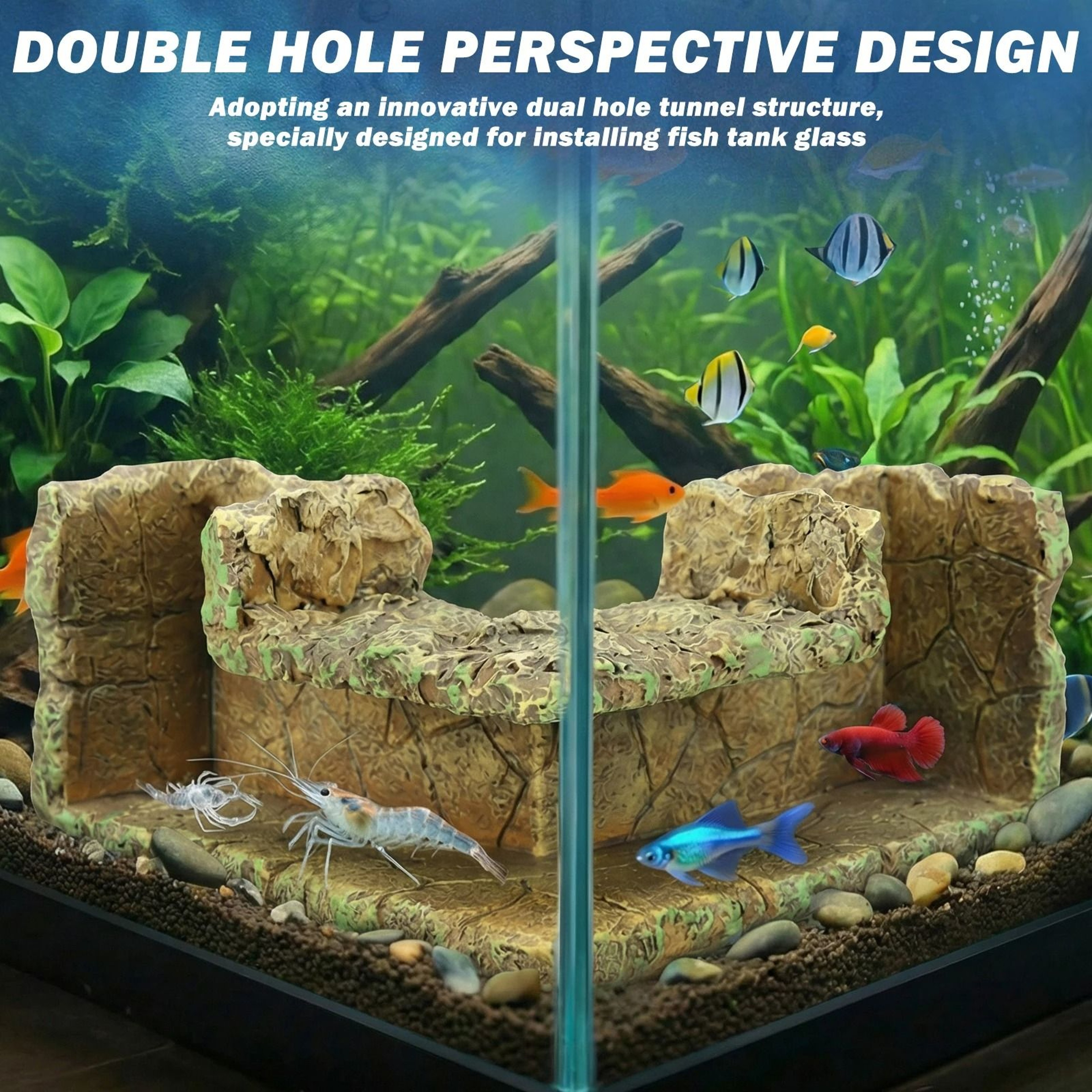 Aquarium Corner Hideaway Tunnel  Breeding Shelter 1