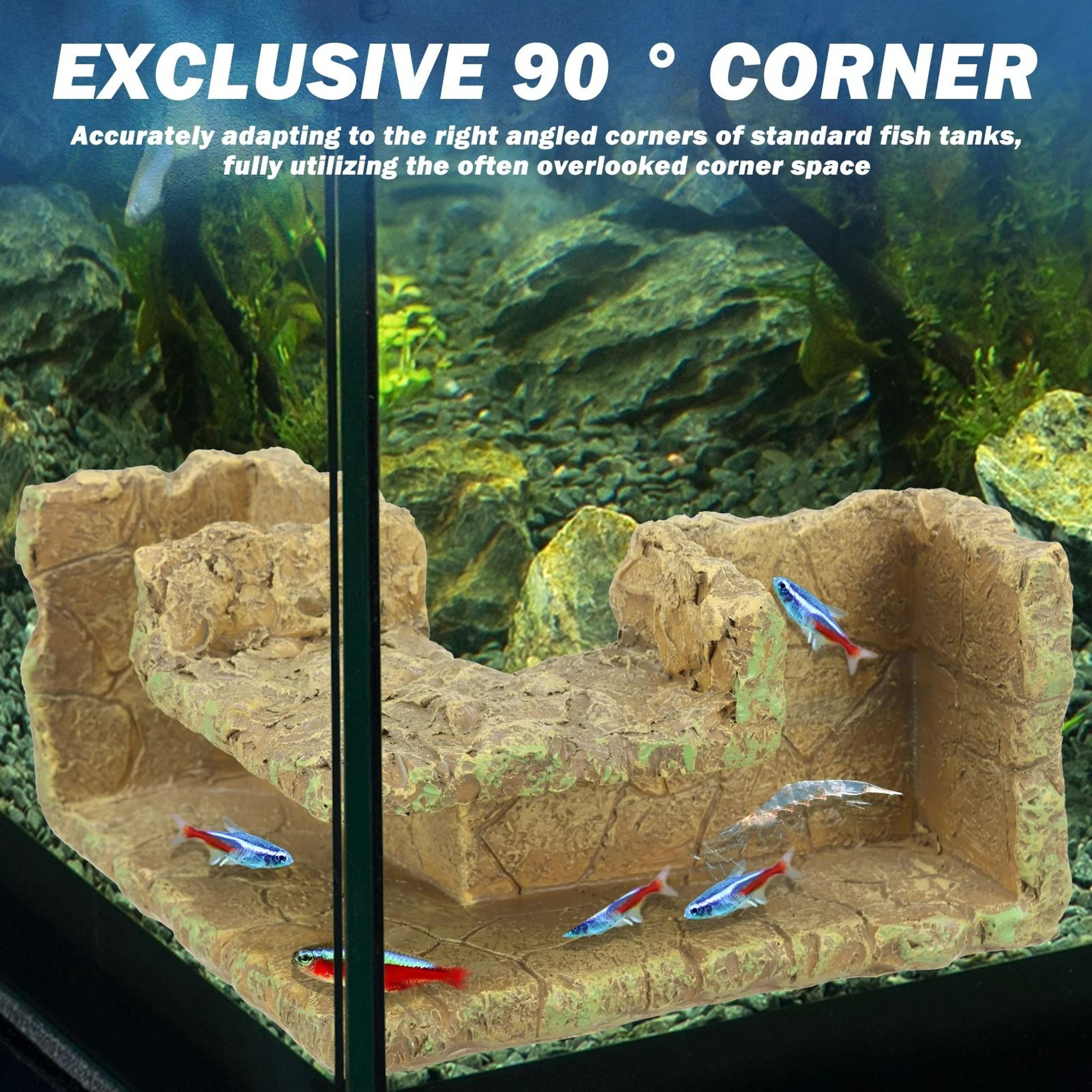 Aquarium Corner Hideaway Tunnel  Breeding Shelter 2
