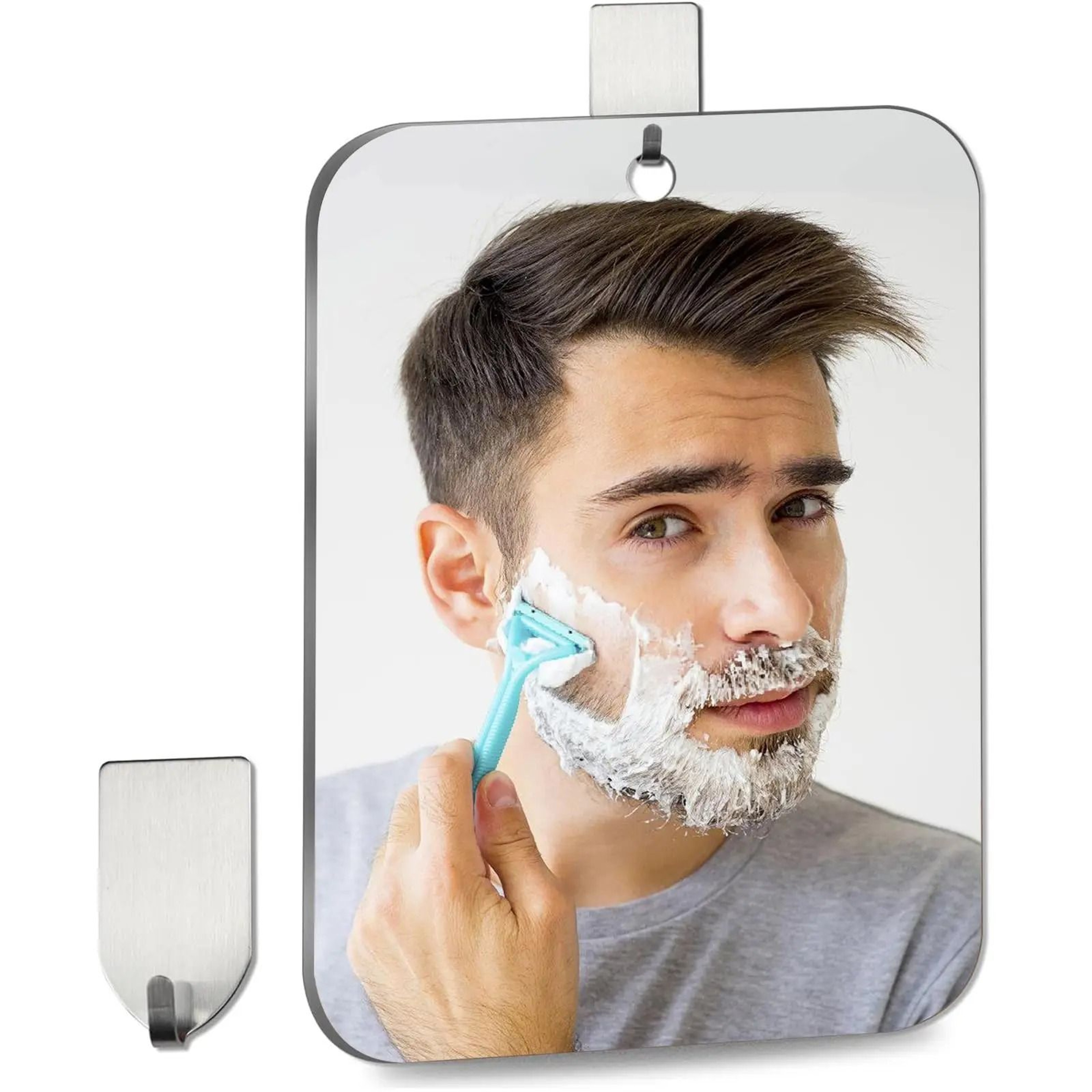Acrylic Fogless Shower Mirror Wall Suction Cup 0