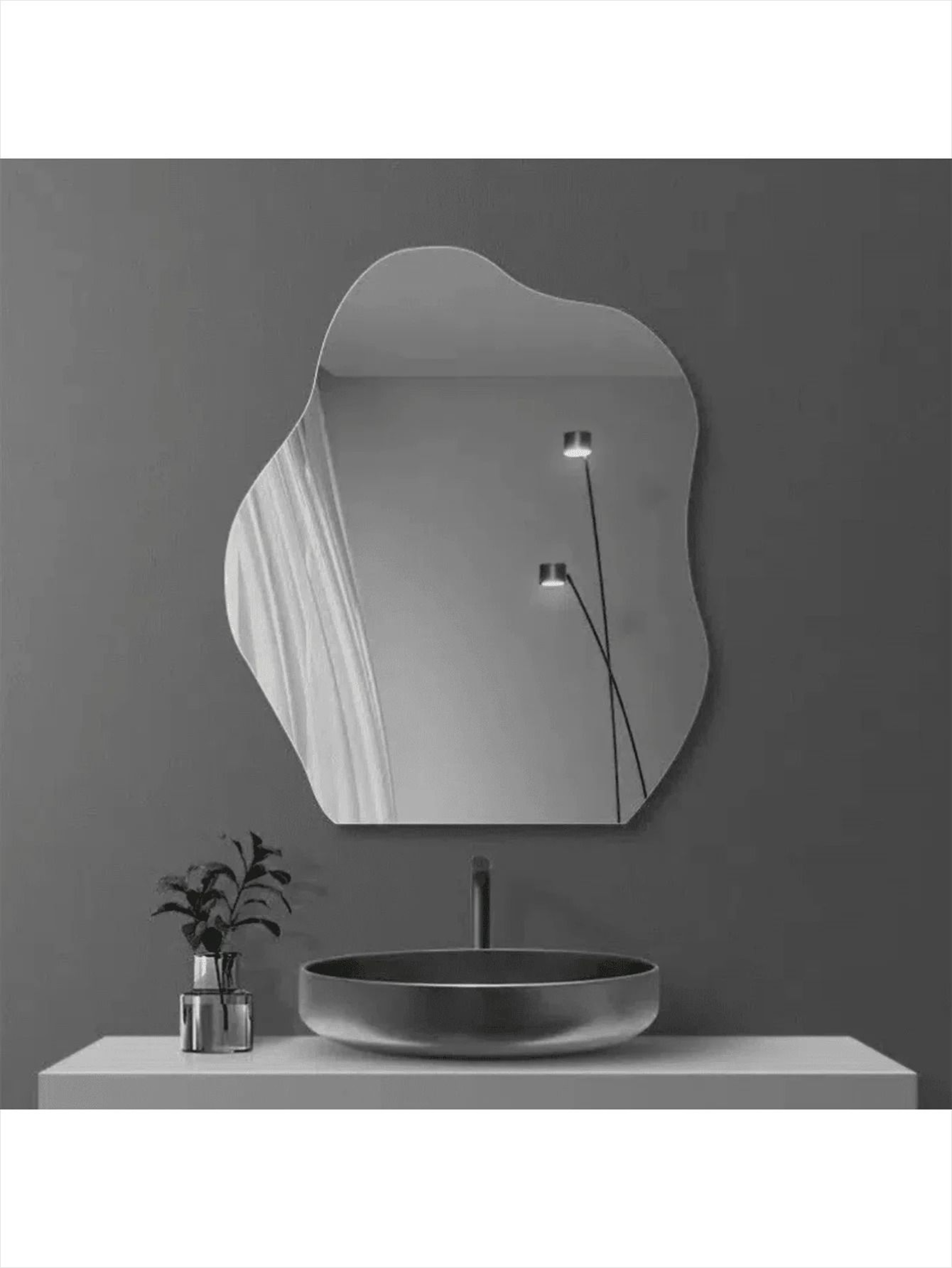 Irregular CloudShaped Acrylic Wall Accent Mirror 0