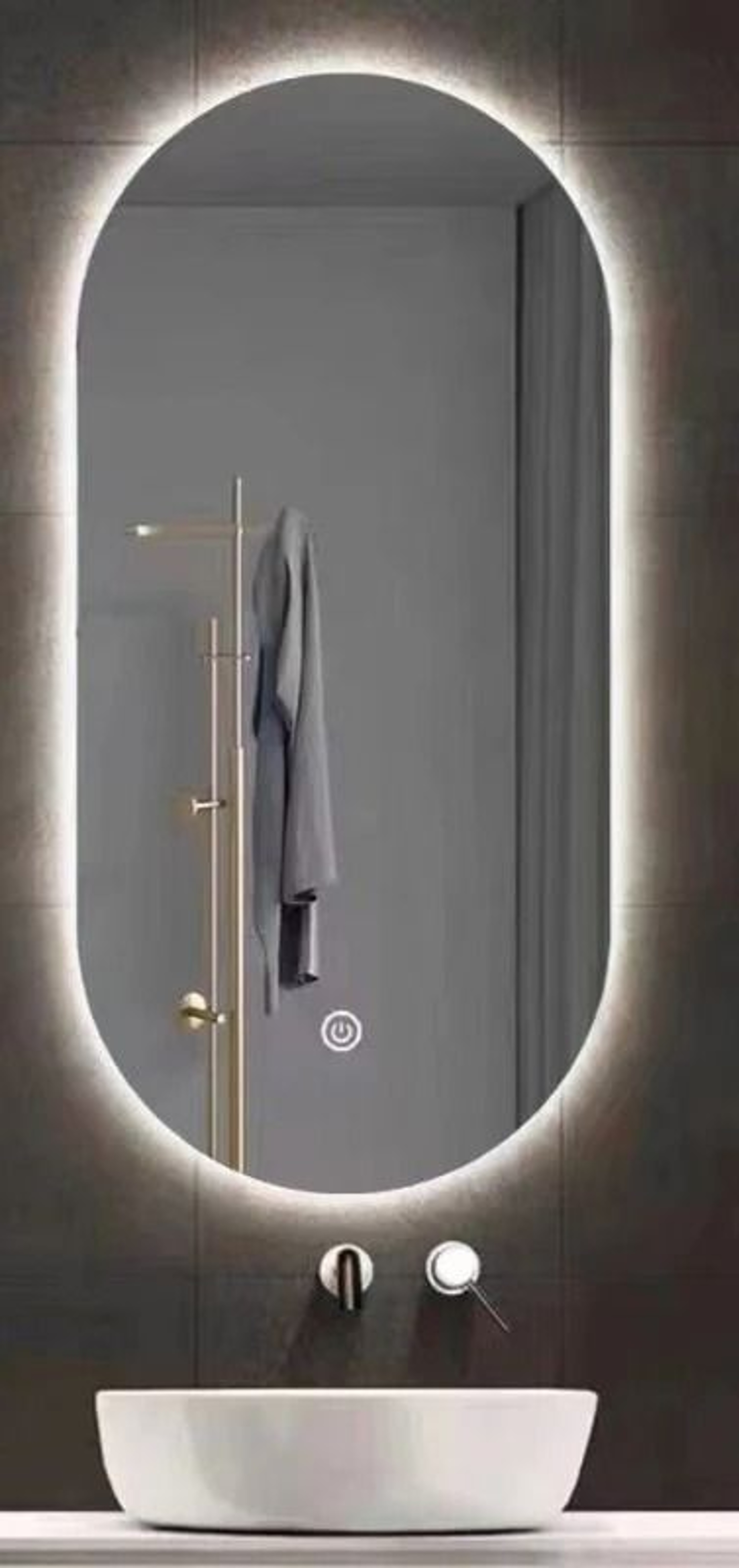 Oval Smart LED Bathroom Vanity Mirror With Defogger 6