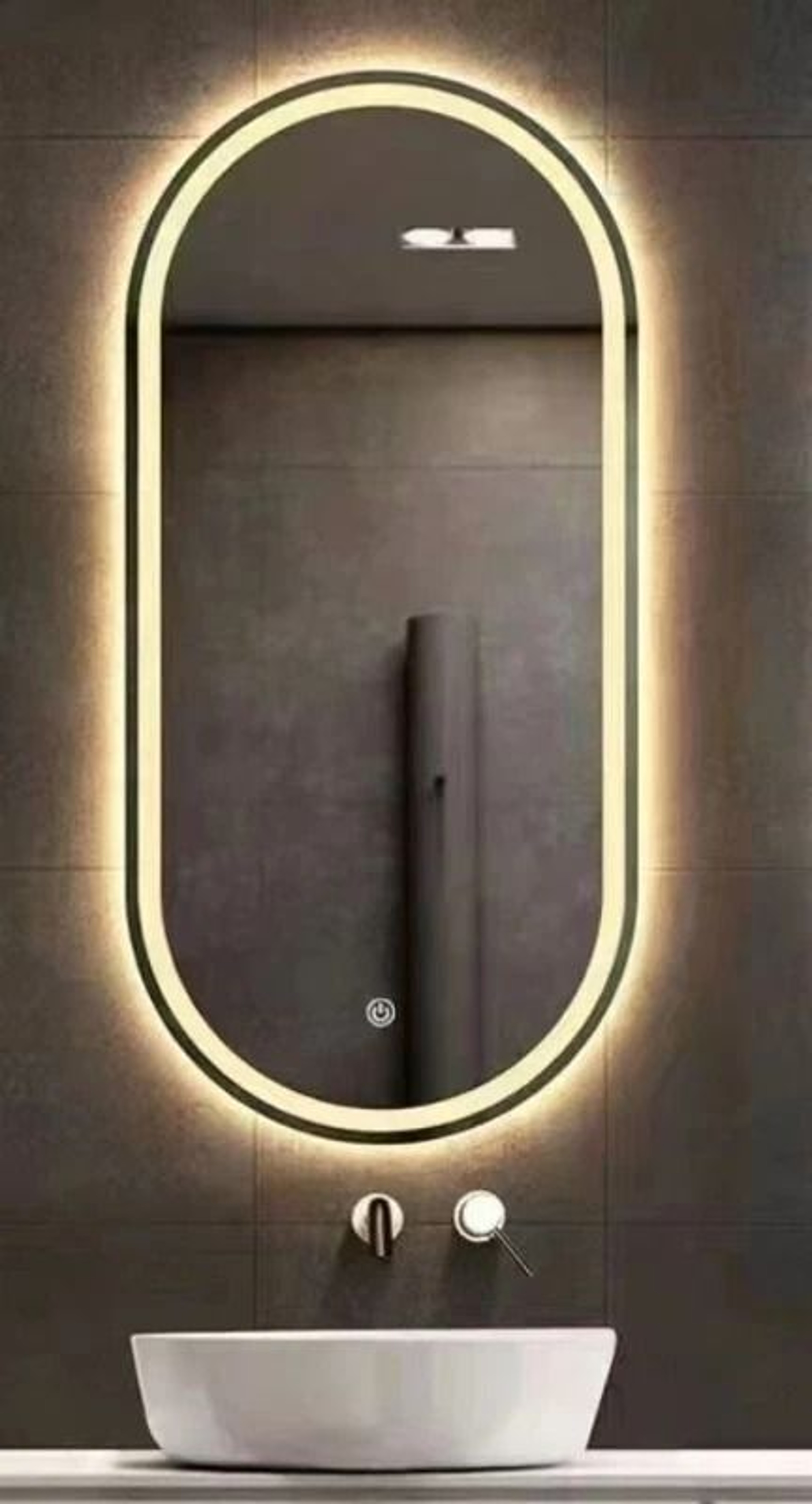 Oval Smart LED Bathroom Vanity Mirror With Defogger 8