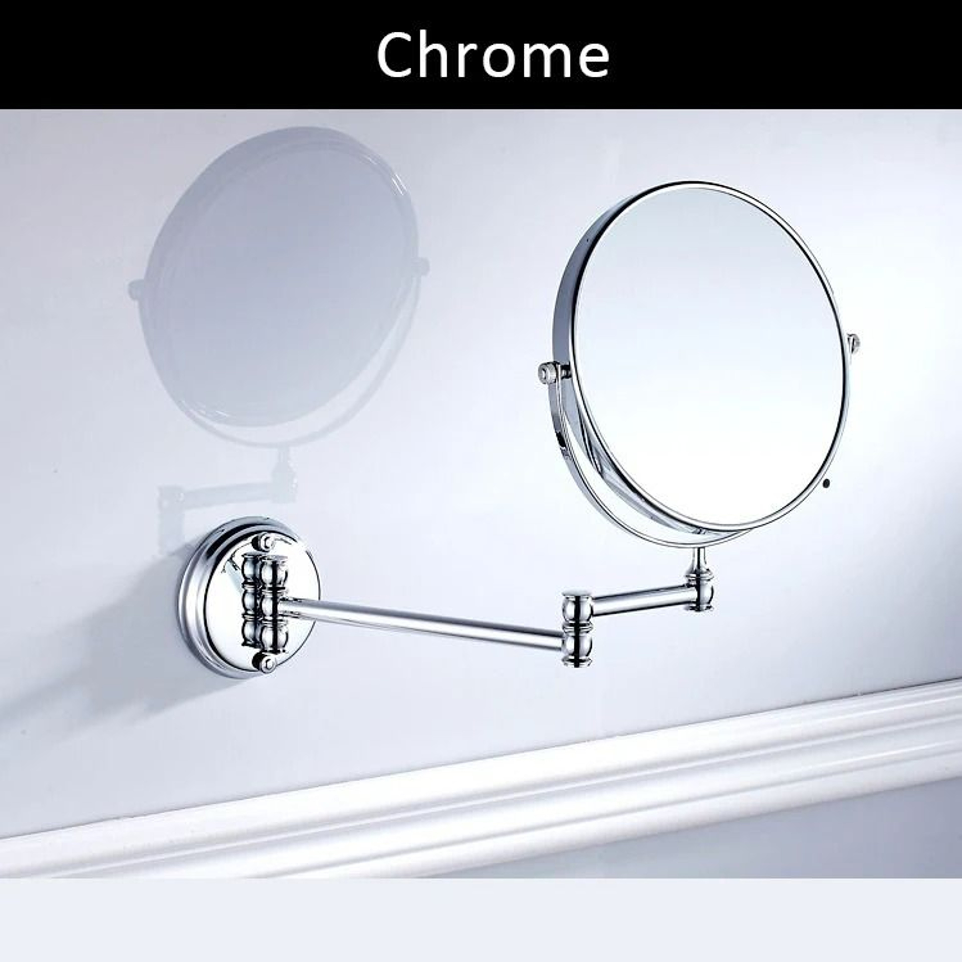 Antique Bronze WallMounted DualSided Magnifying Bathroom Mirror 8