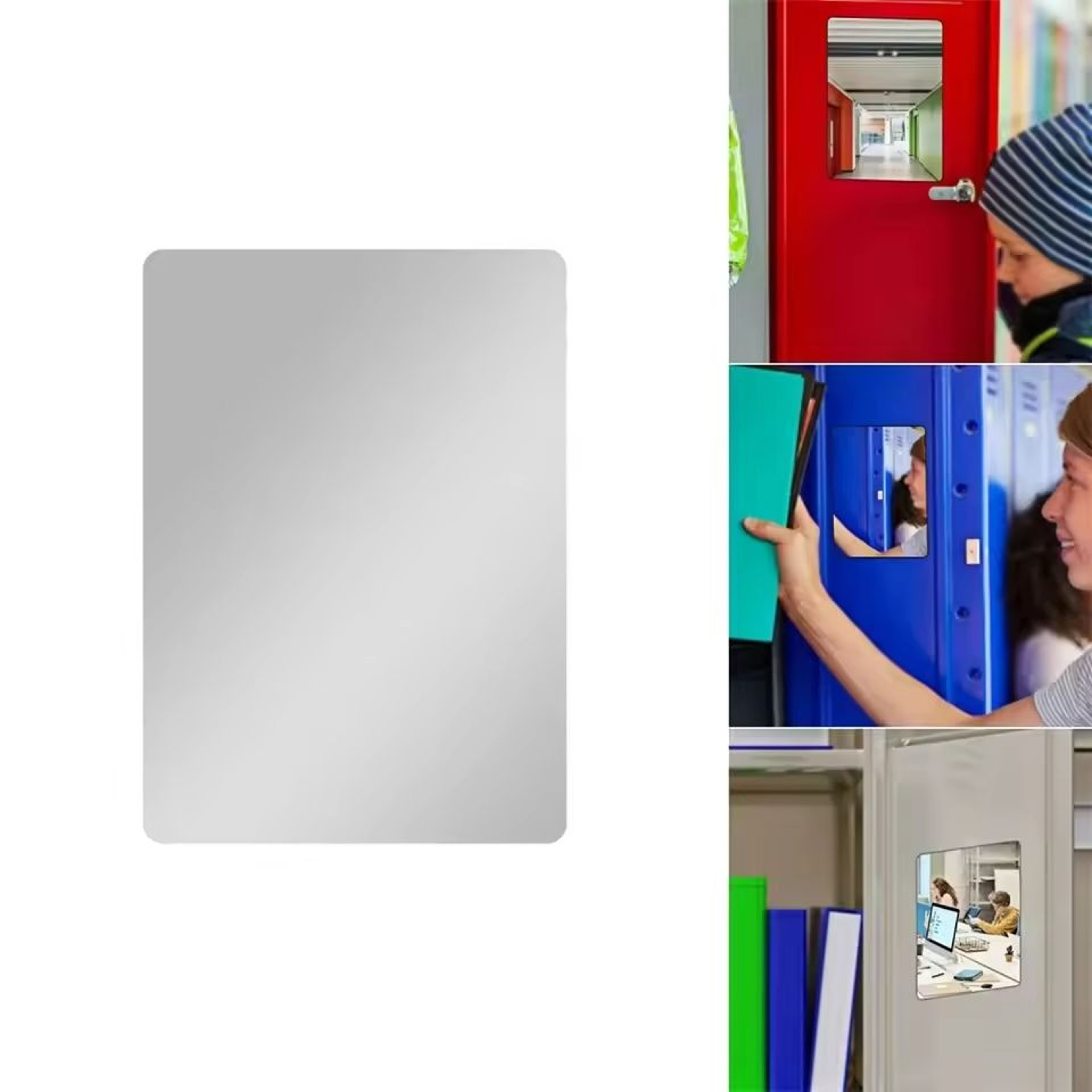 5x7Inch Magnetic Rectangular Acrylic Locker Mirror 0