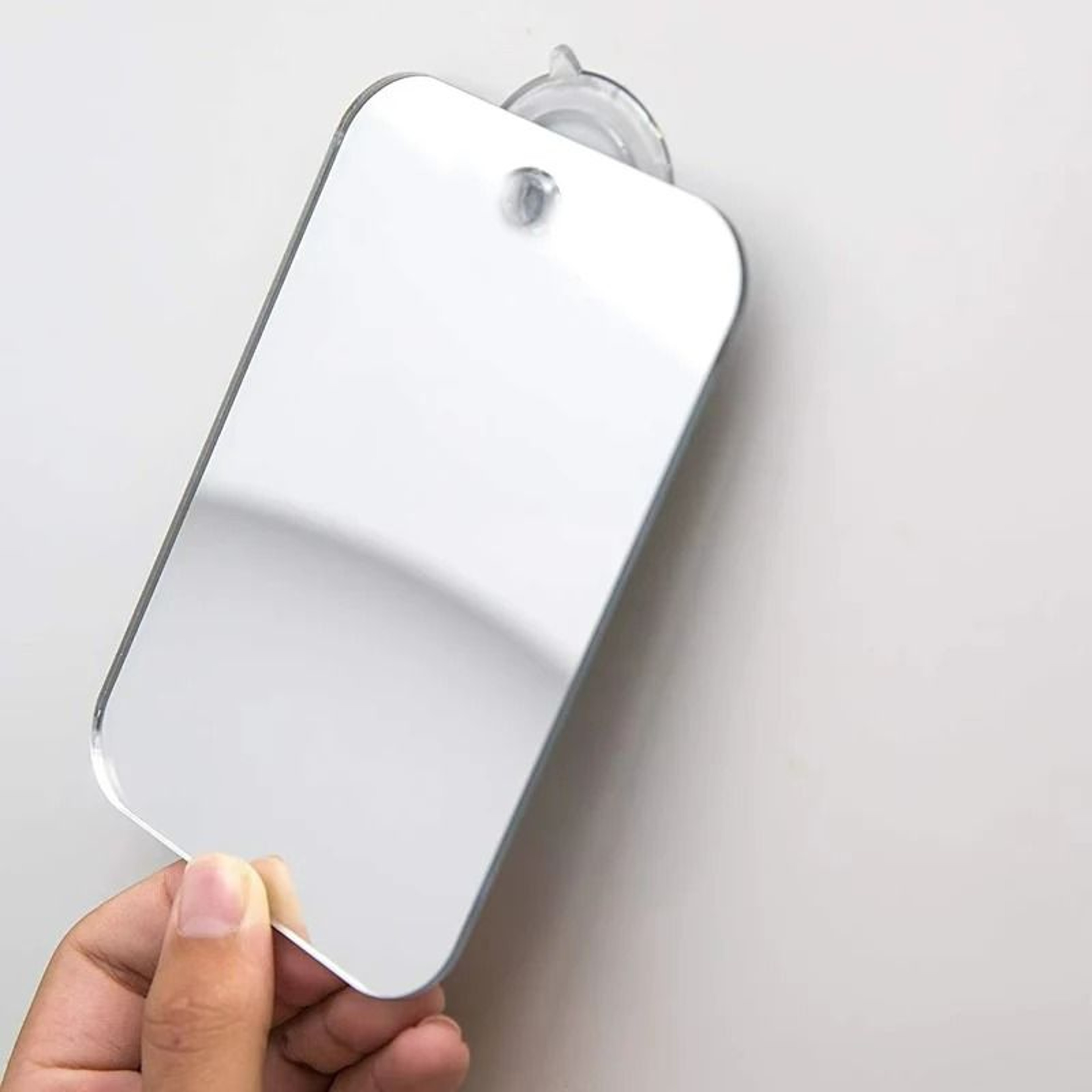 Acrylic Fogless Shower Mirror With Integrated Razor Holder  Wall Suction Cup 8