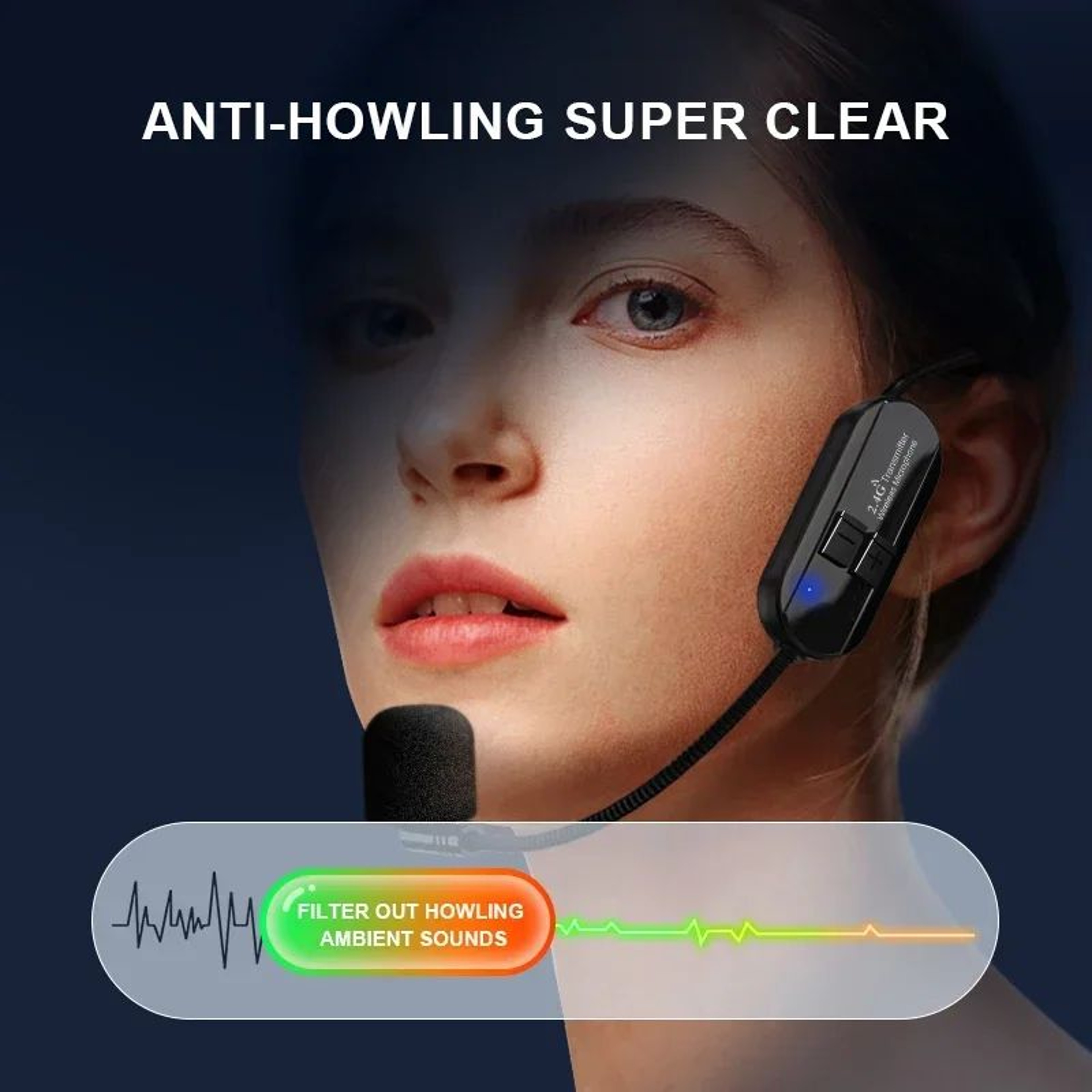 Wireless Microphone Headset And Handheld 2 In 1 Rechargeable Mic System With Receiver 1