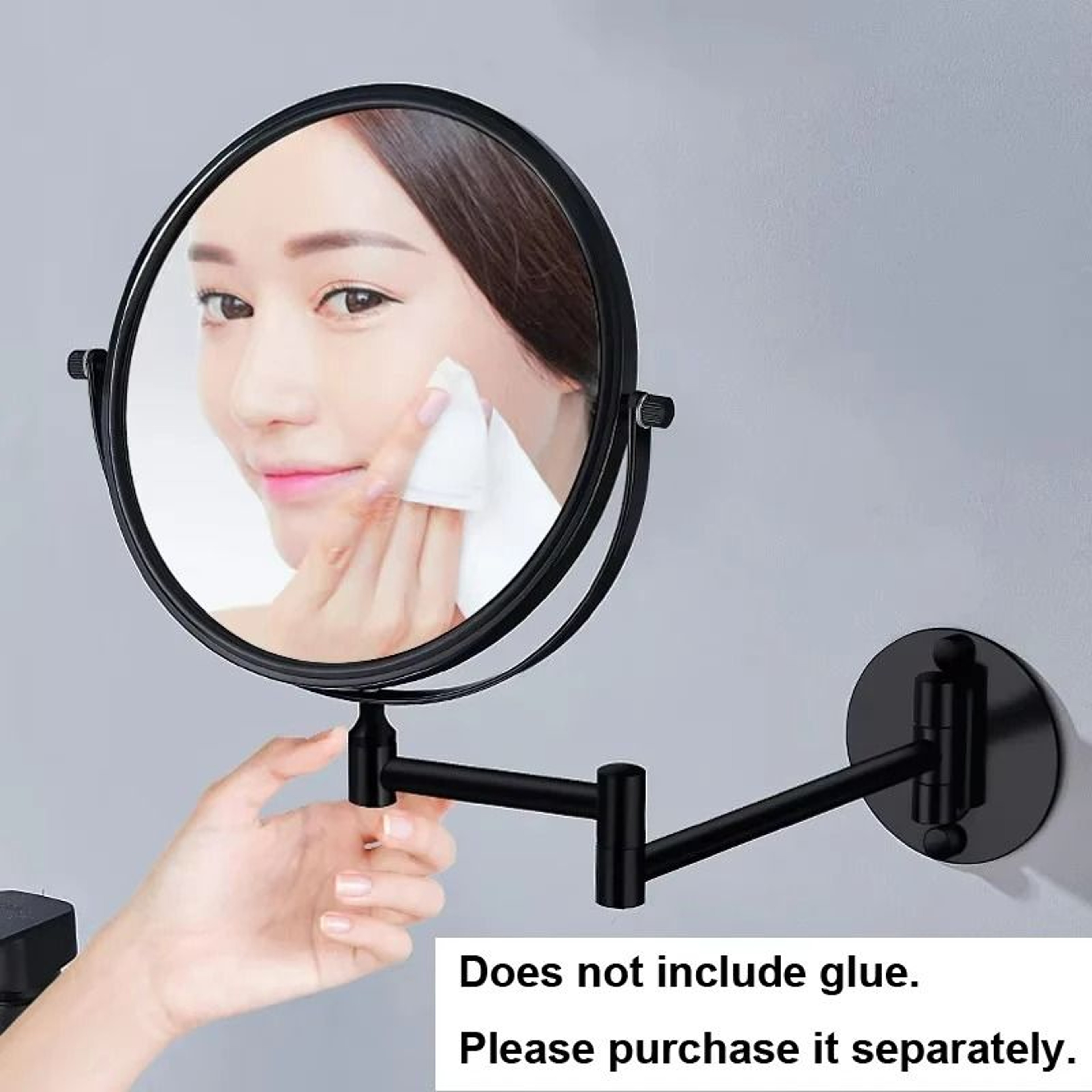 DualSided Rotating WallMounted Vanity Mirror With Extendable Arm 3