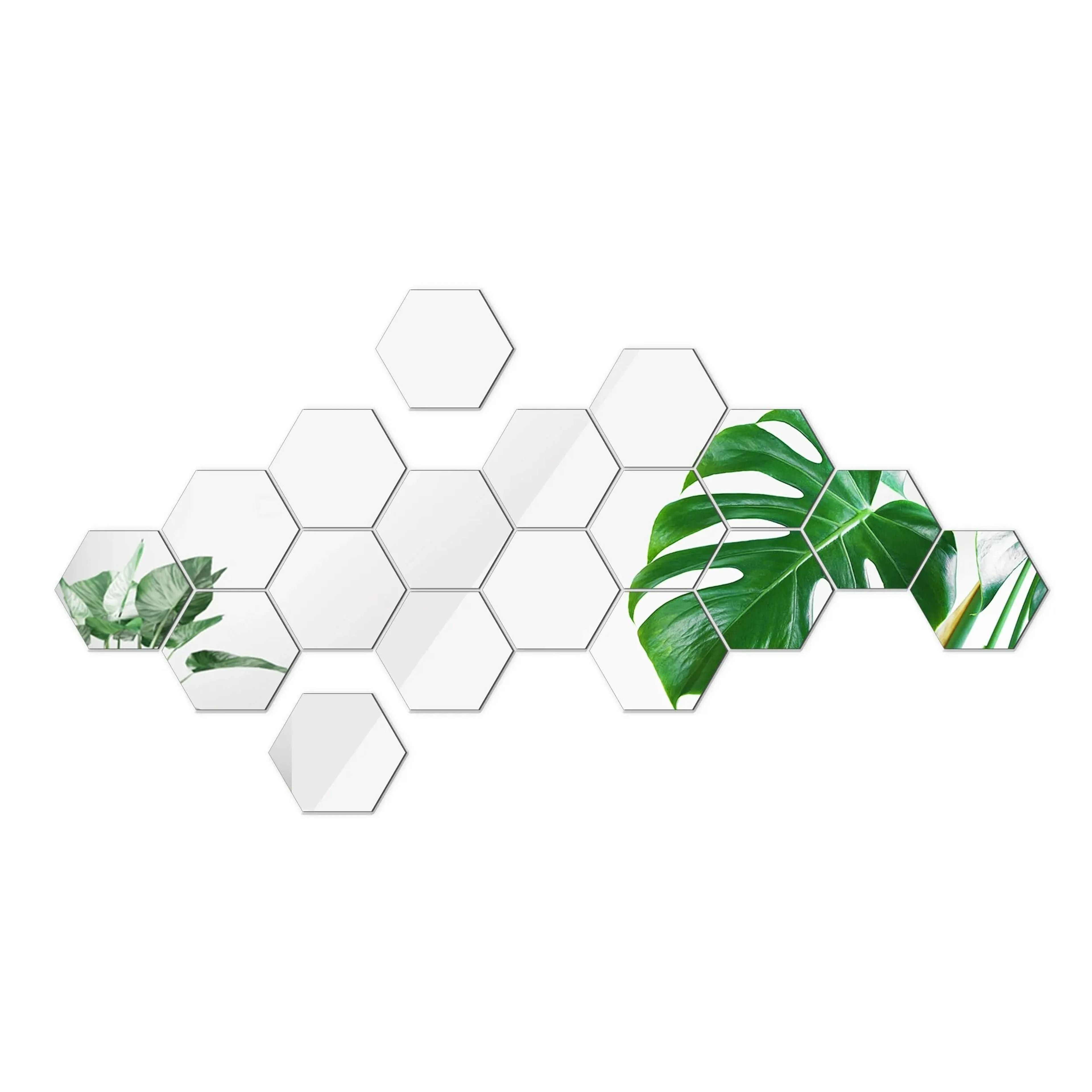 Geometric Hexagonal SelfAdhesive Acrylic Mirror Wall Stickers  Pack Of 12  6