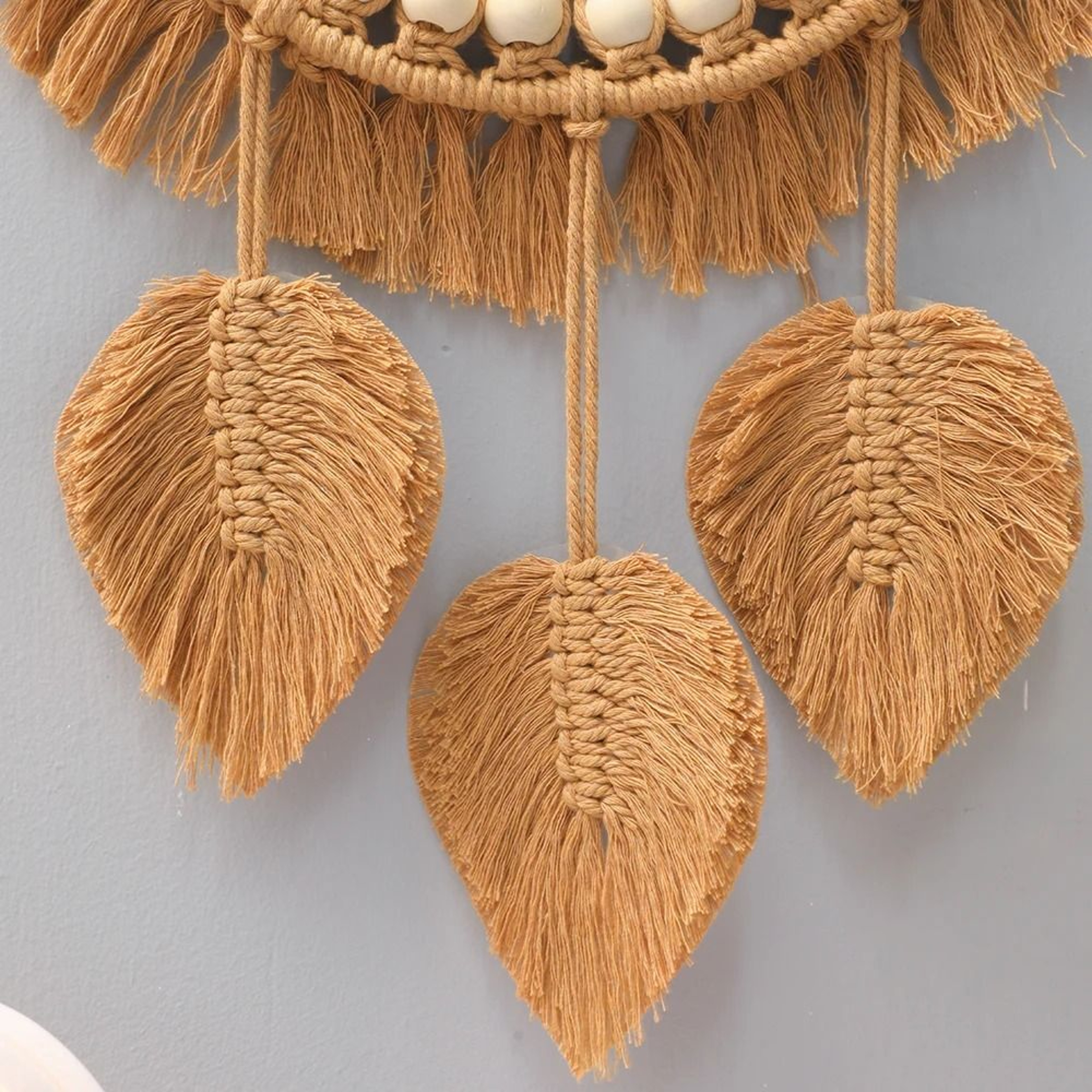Boho HandWoven Round Macrame Wall Mirror 4