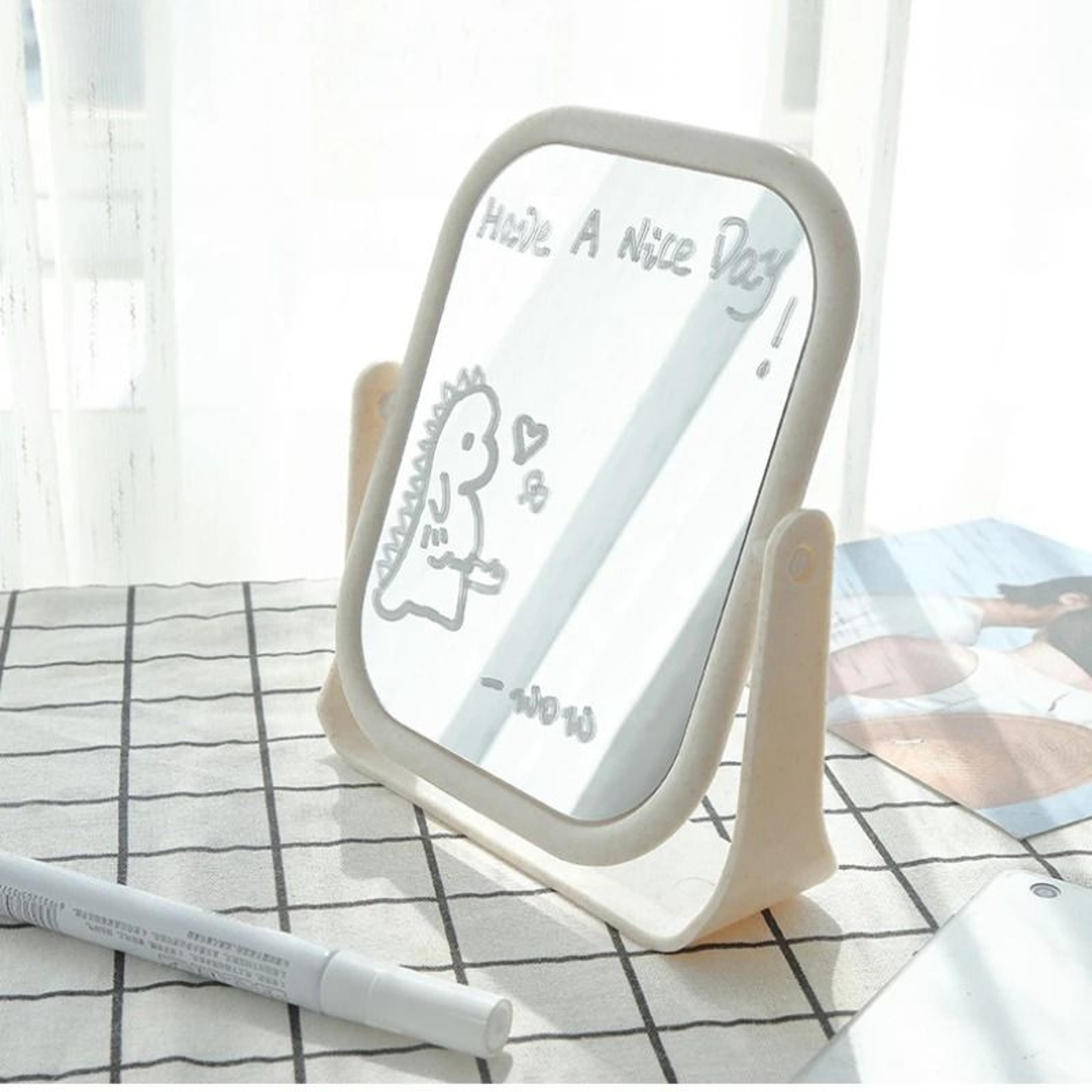 DualSided 360 Rotating Freestanding Desktop Vanity Mirror 4
