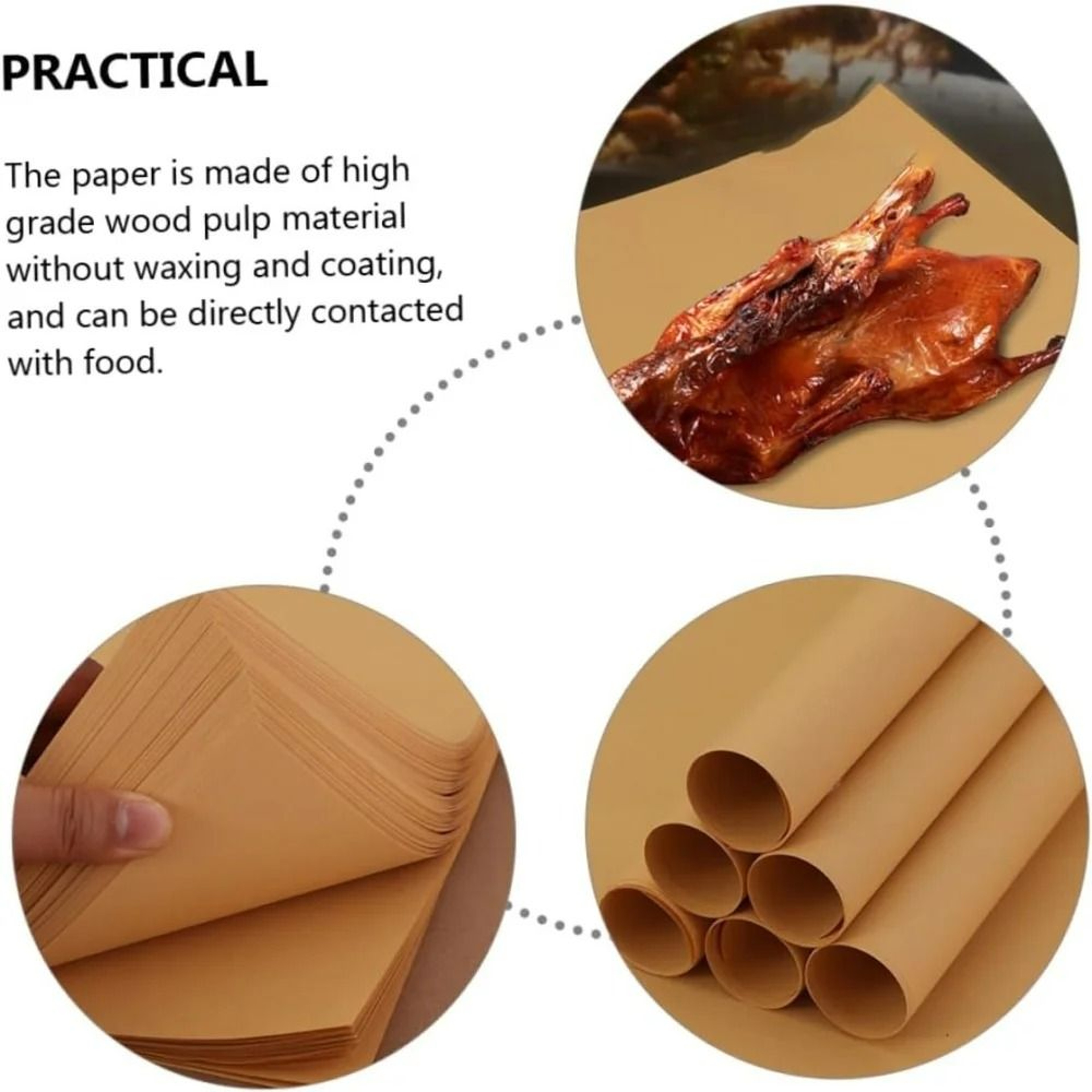 NonStick PreCut Parchment Baking Paper Sheets  Pack Of 100  4