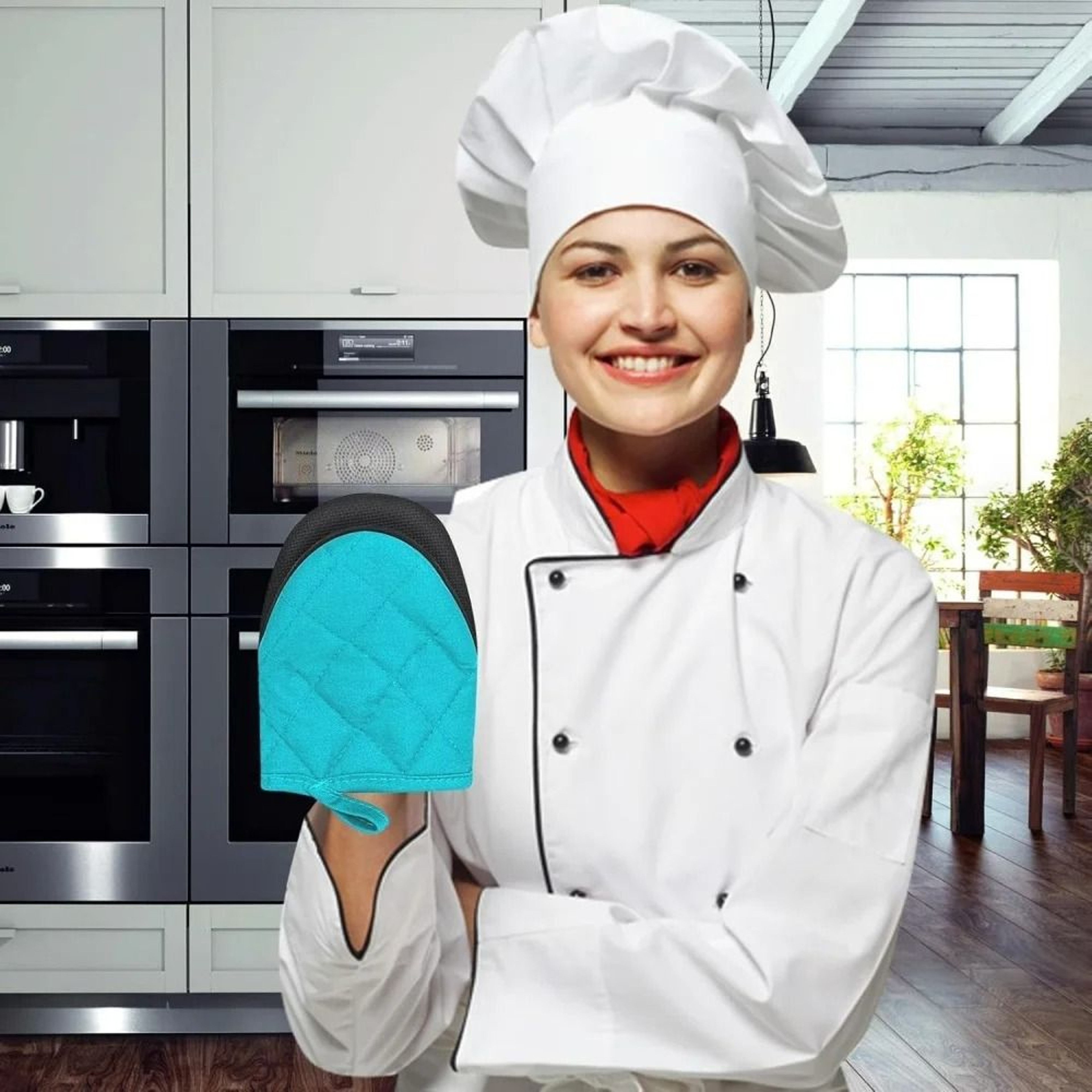 HeatResistant Short Silicone Mini Oven Mitts  Pair  4