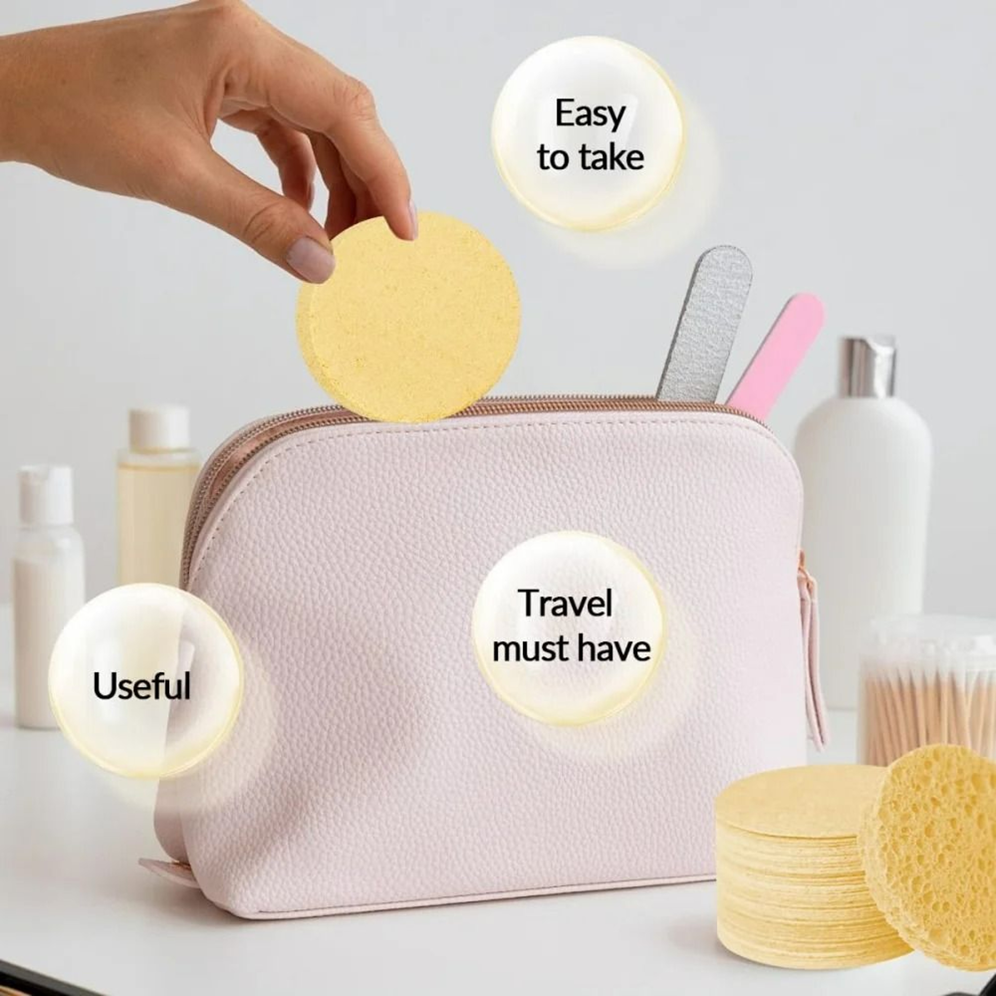 100 Natural Compressed Cellulose Facial Cleansing Sponges  Pack Of 10  6