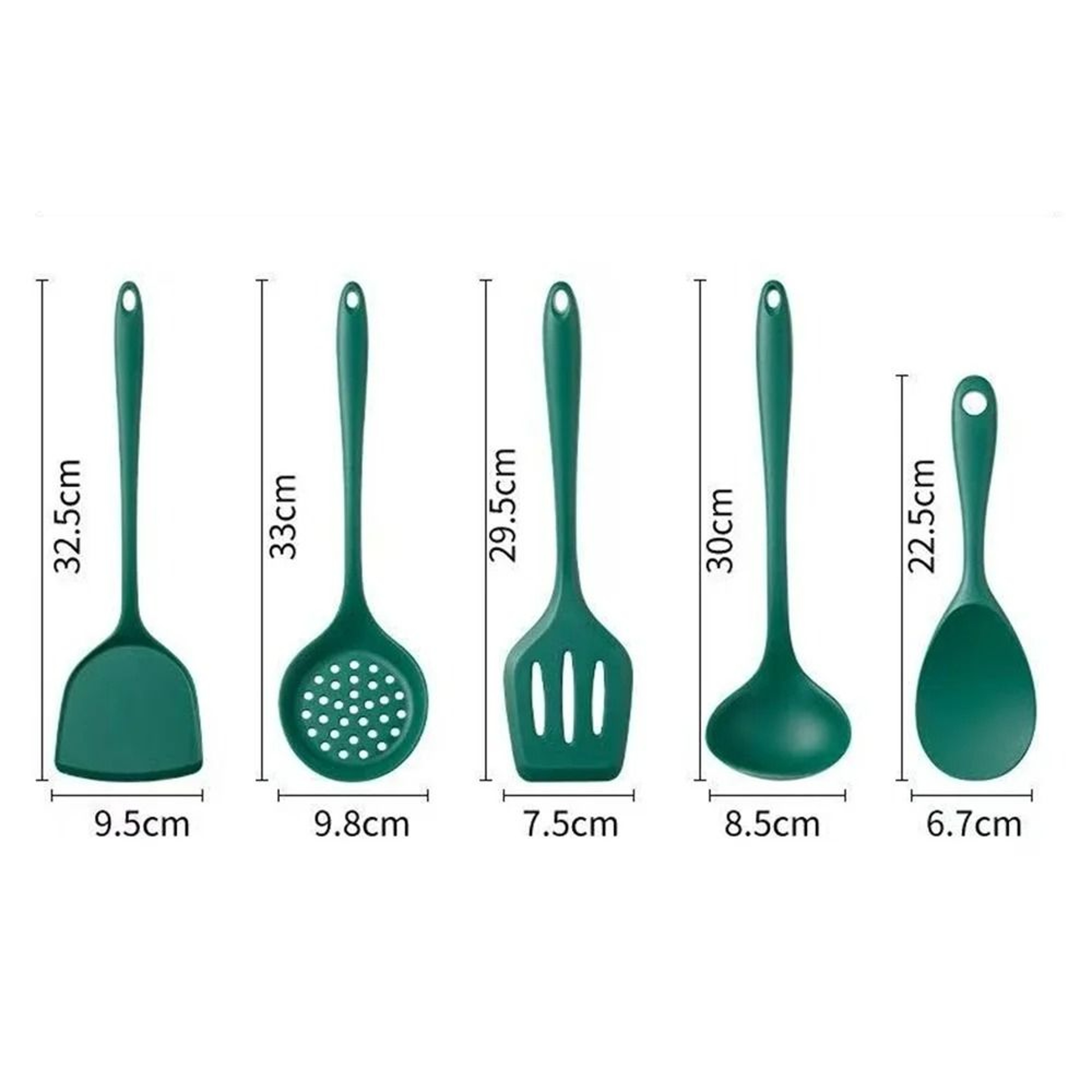 5Piece HeatResistant NonStick Silicone Kitchen Utensil Set 6