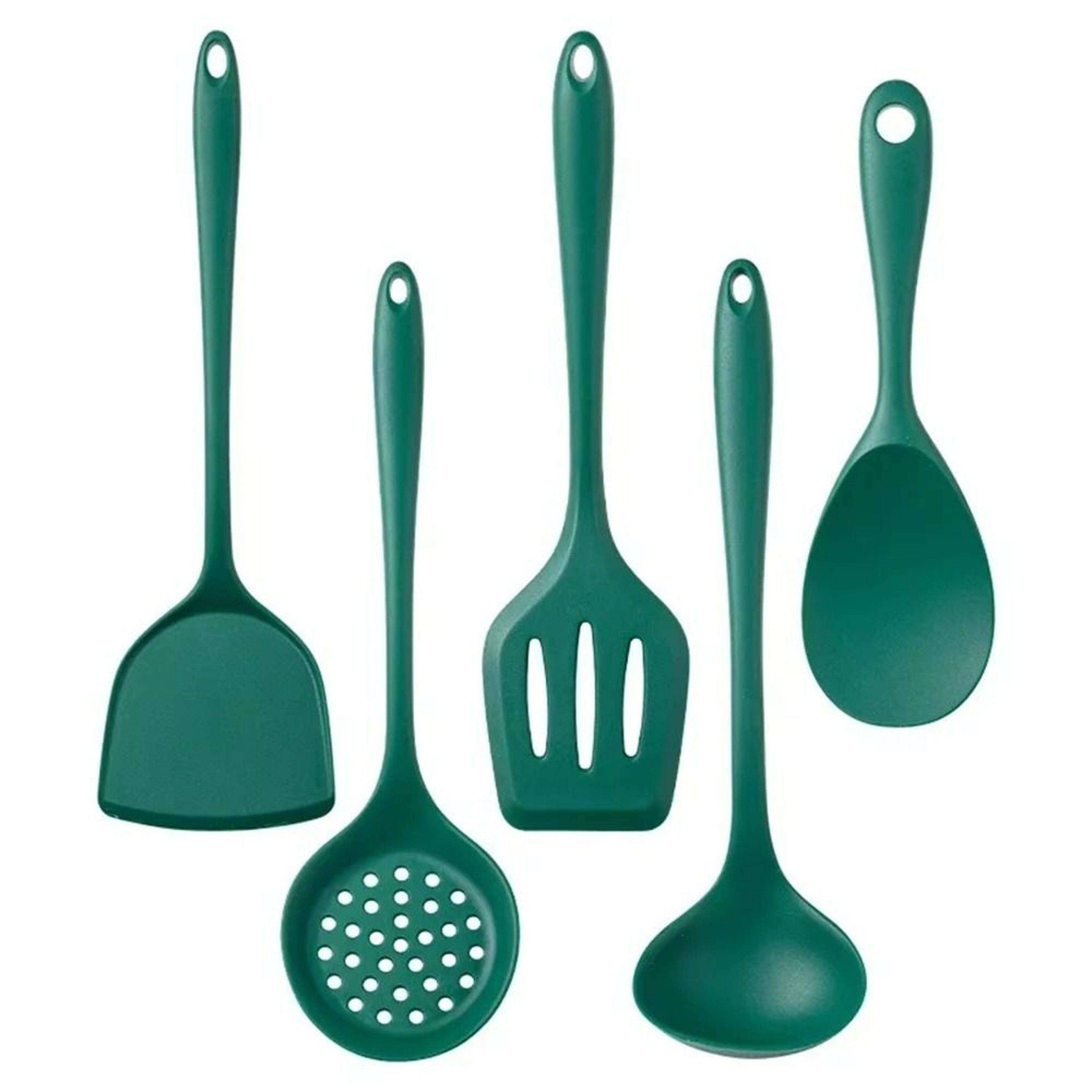 5Piece HeatResistant NonStick Silicone Kitchen Utensil Set 7