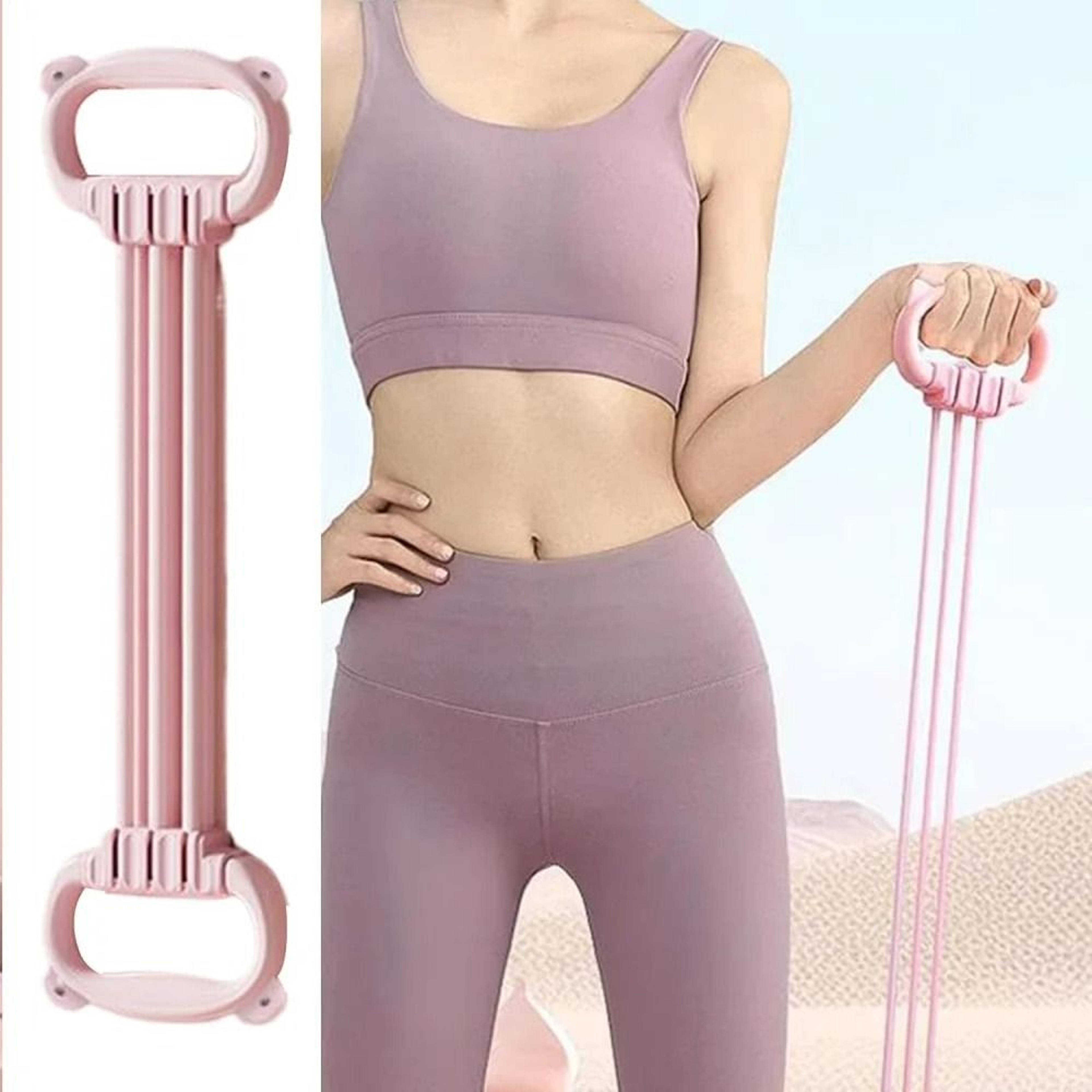 Resistance Band With Handles  Detachable Tubes Set 1