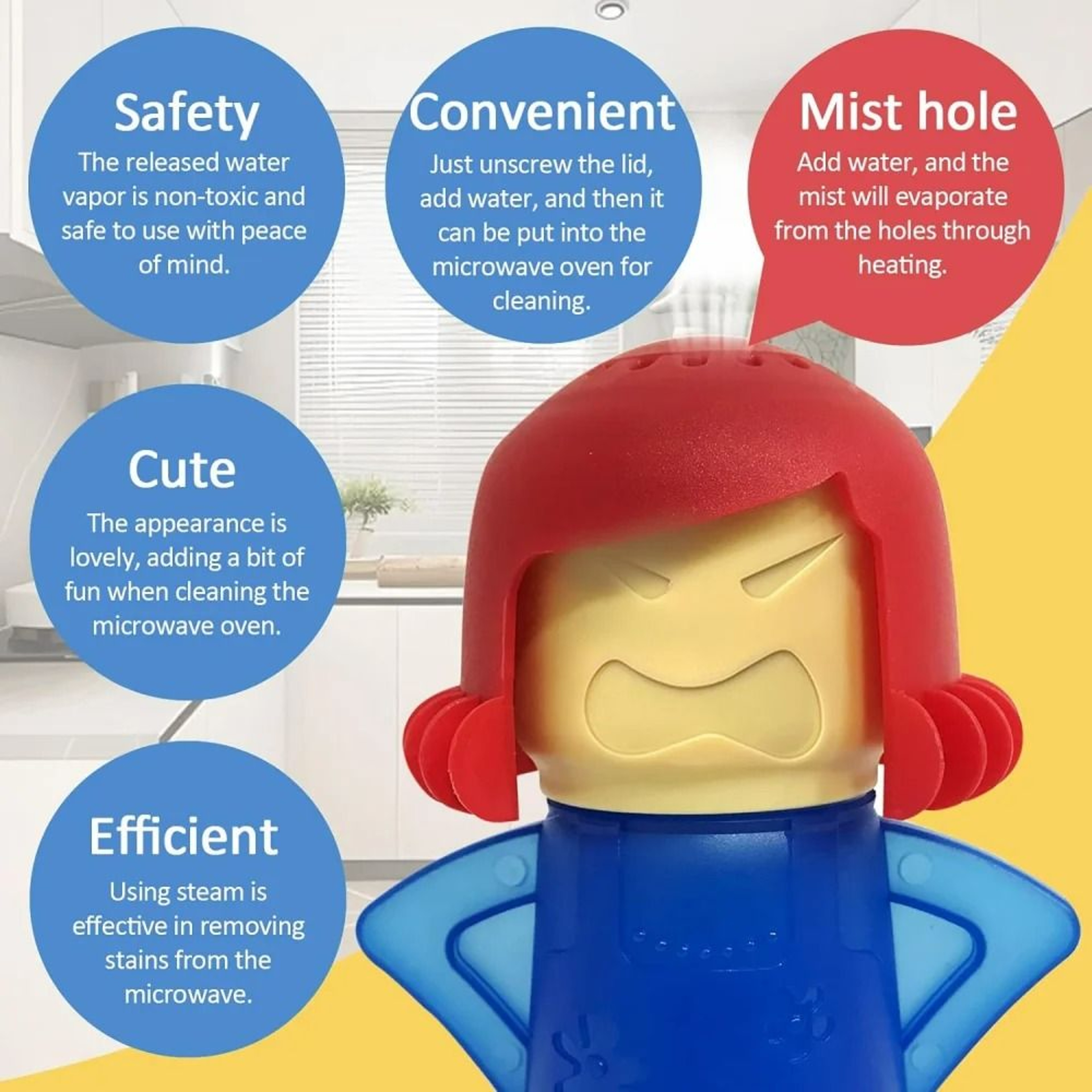 Angry Mama Microwave Steam Cleaner  Refrigerator Deodorizer 4