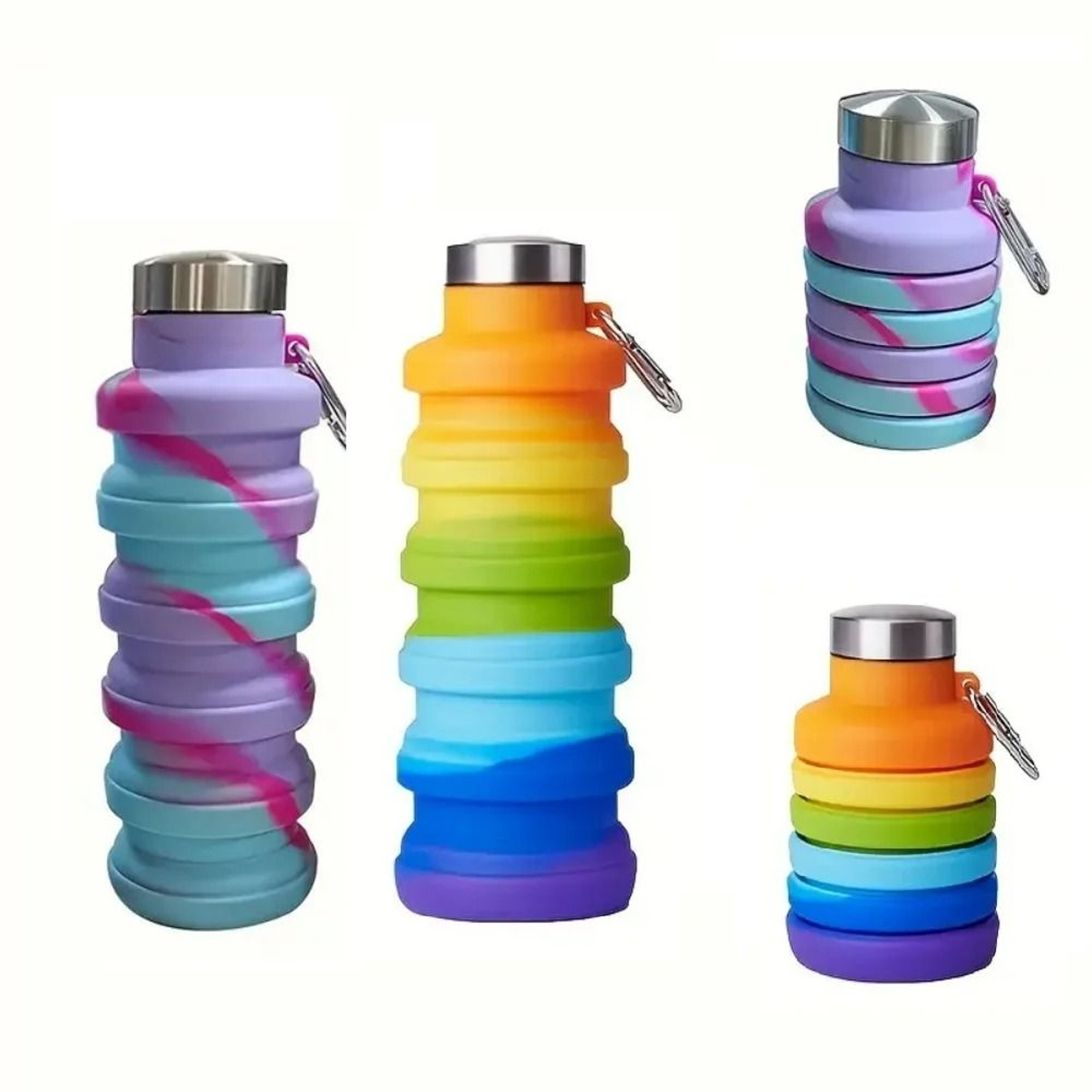 Collapsible Silicone Outdoor Travel  Hiking Water Bottle 1