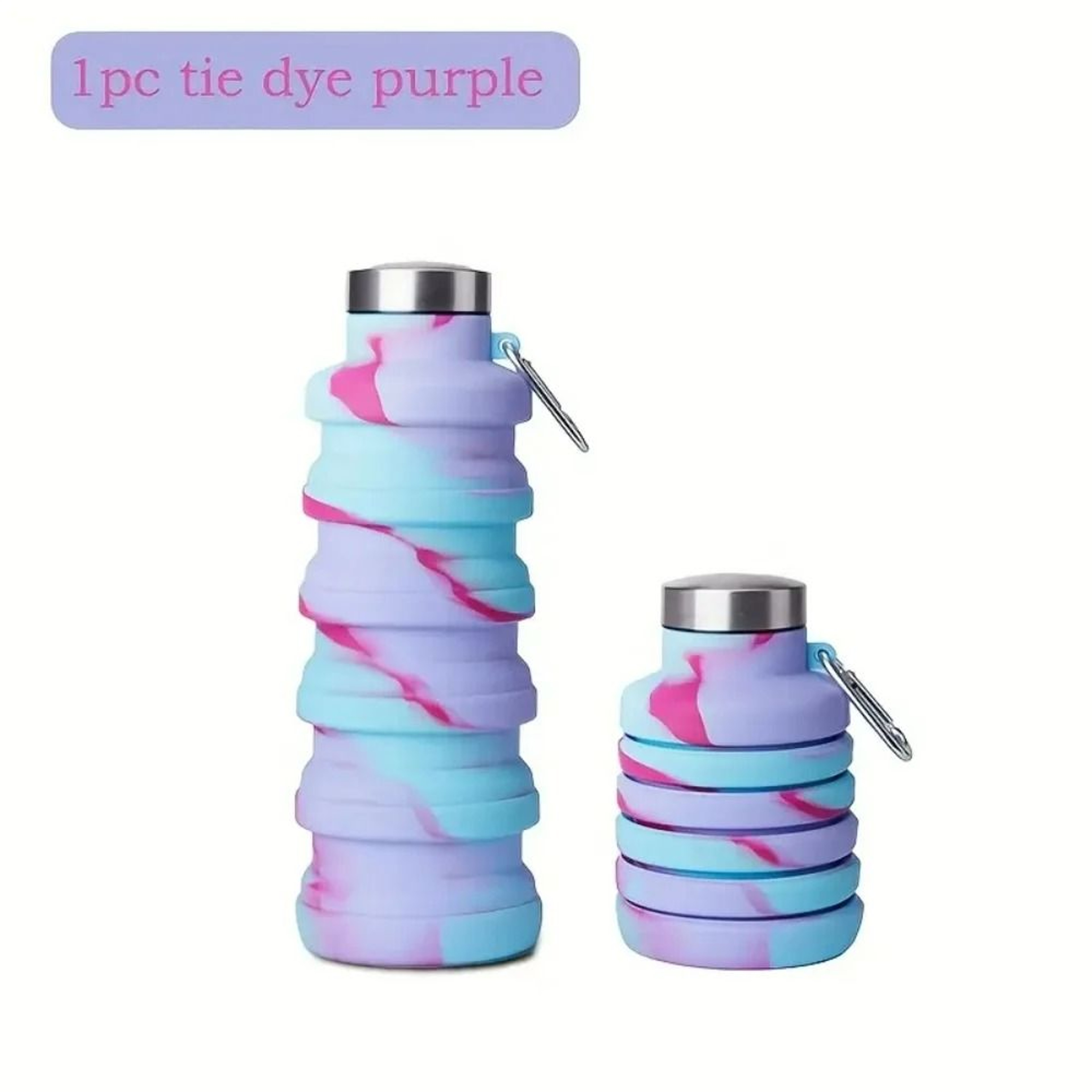Collapsible Silicone Outdoor Travel  Hiking Water Bottle 7