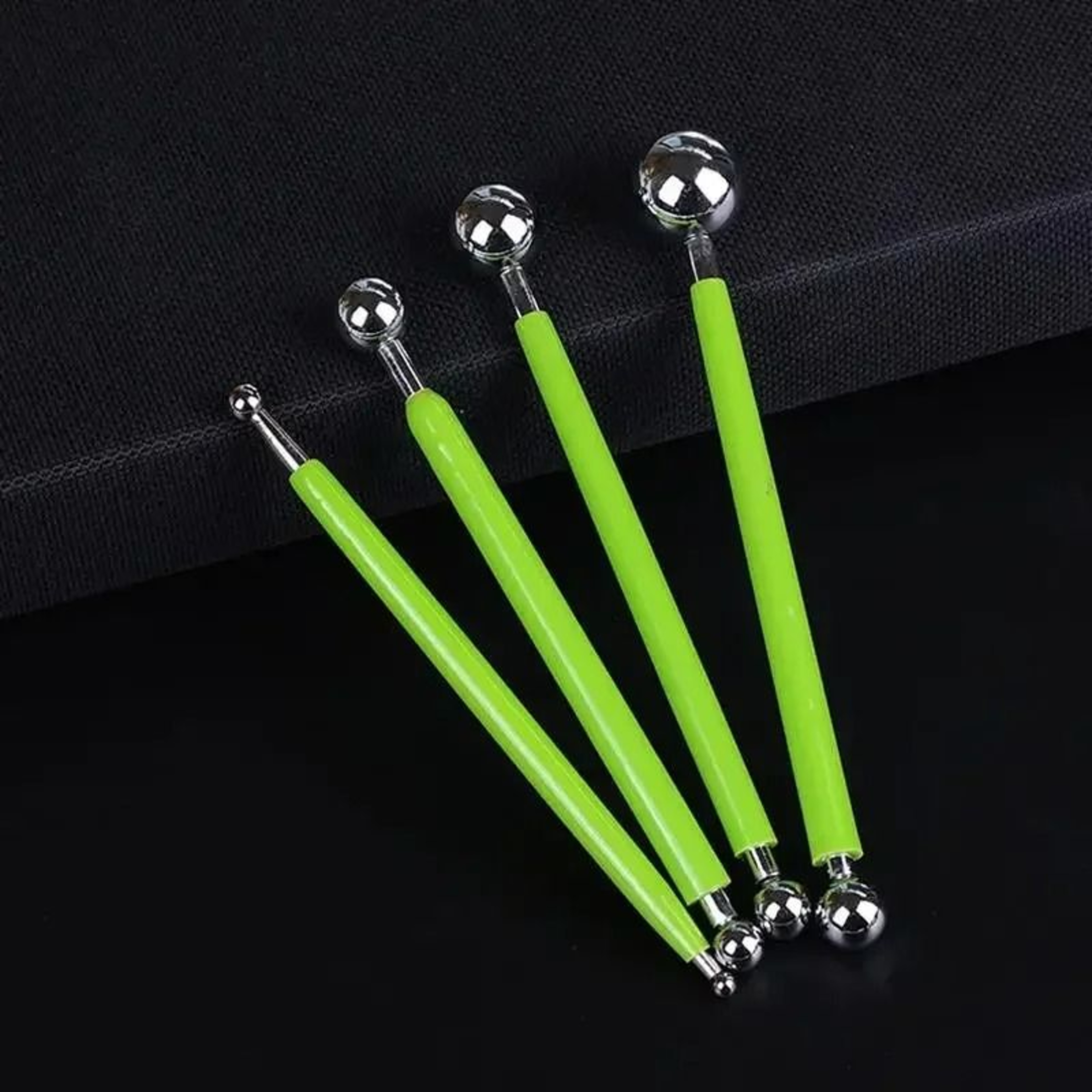 4Piece Stainless Steel DoubleEnded Clay Ball Stylus Tools 10
