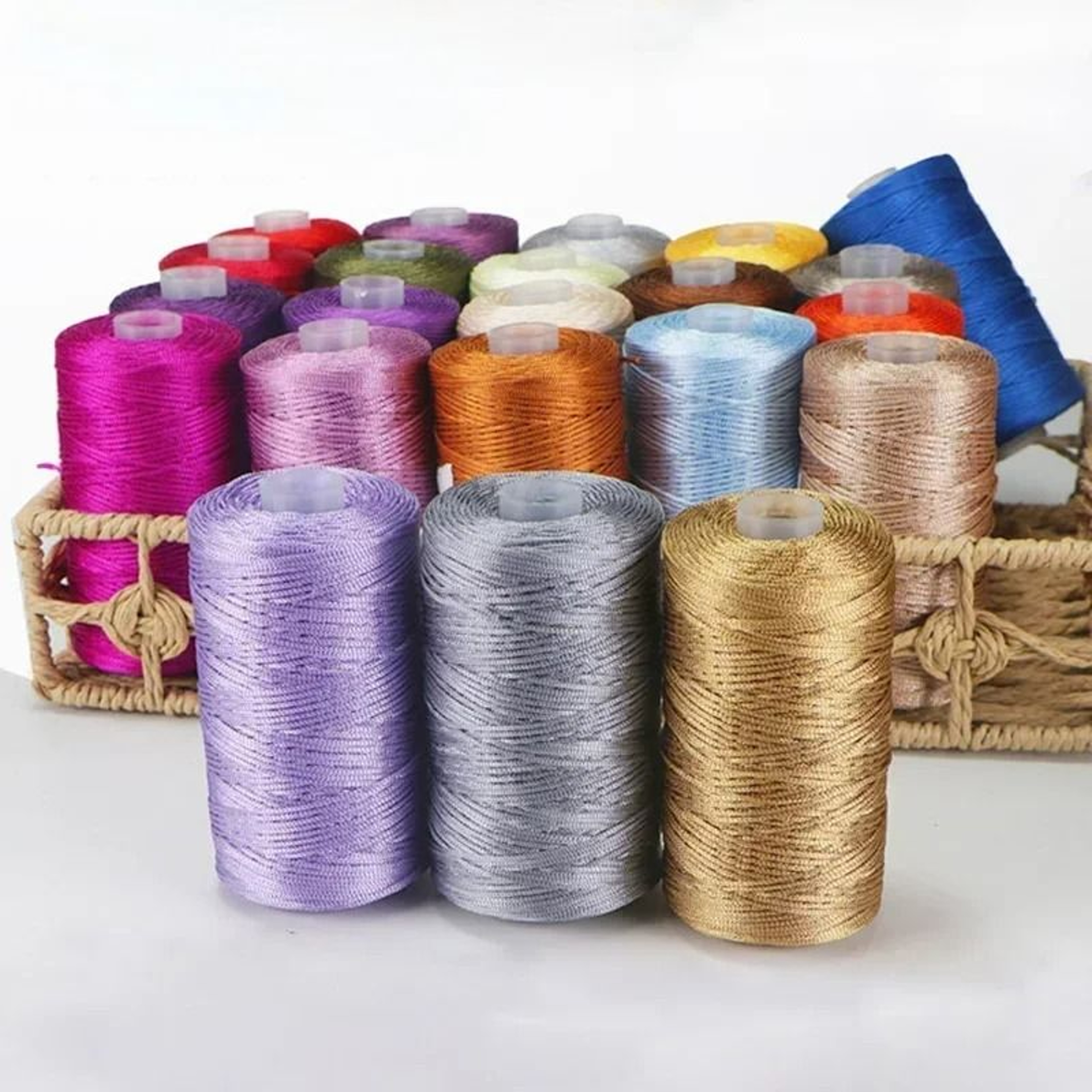 Thin Ice Cotton  Nylon Crochet Thread Yarn Set  Pack Of 2  1