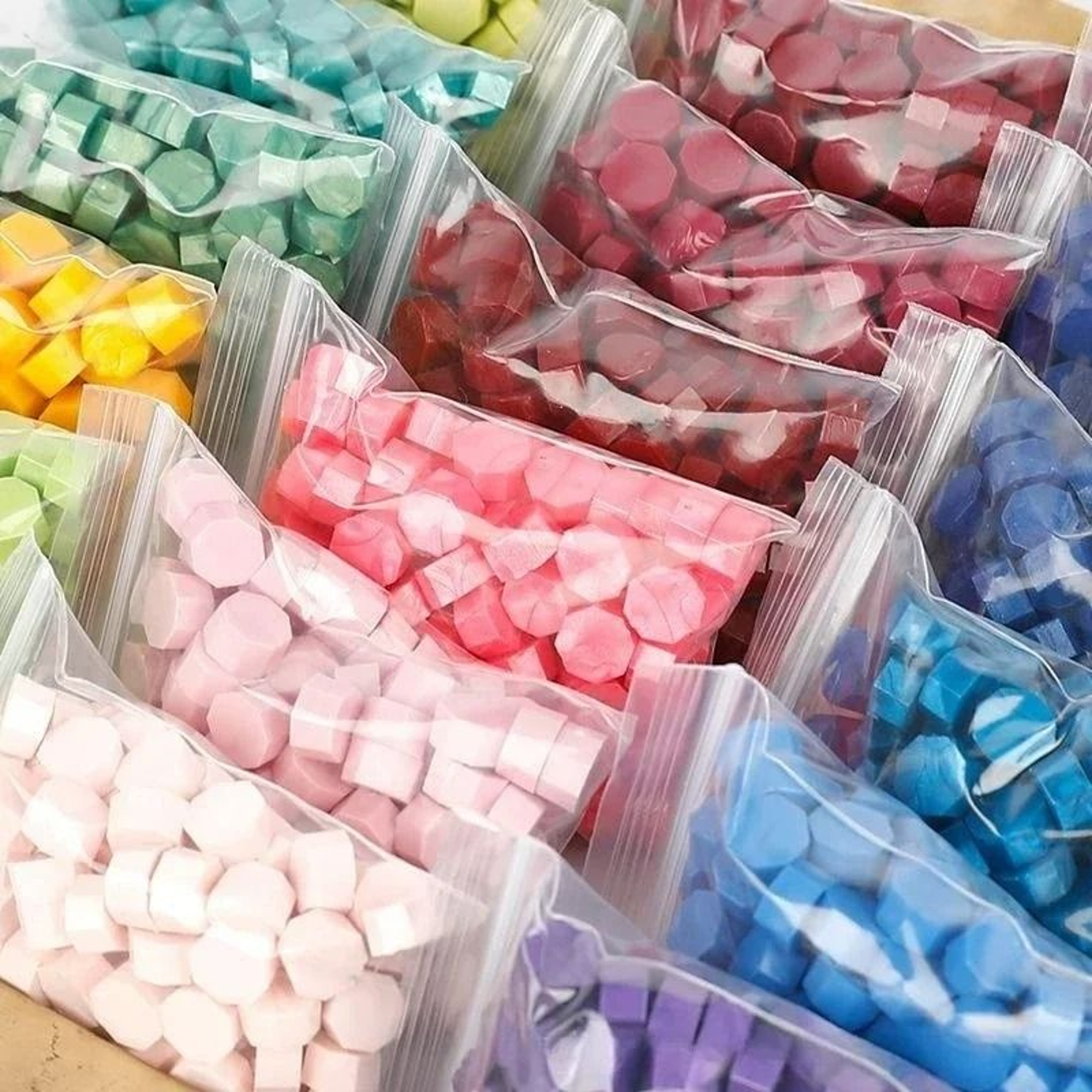 100 Piece Retro Sealing Wax Beads Octagon Stamp Wax For Vintage Invitations 0