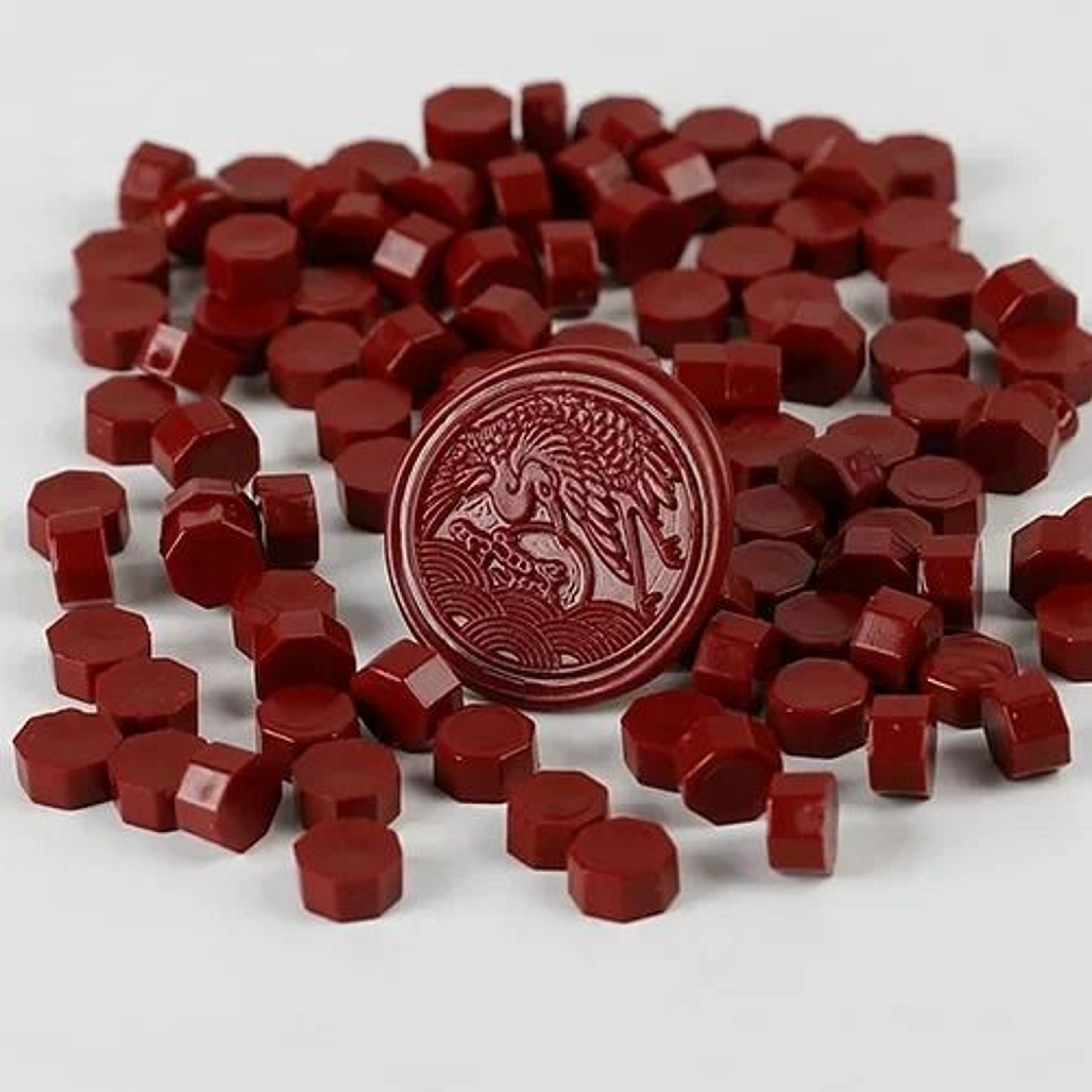 100 Piece Retro Sealing Wax Beads Octagon Stamp Wax For Vintage Invitations 6