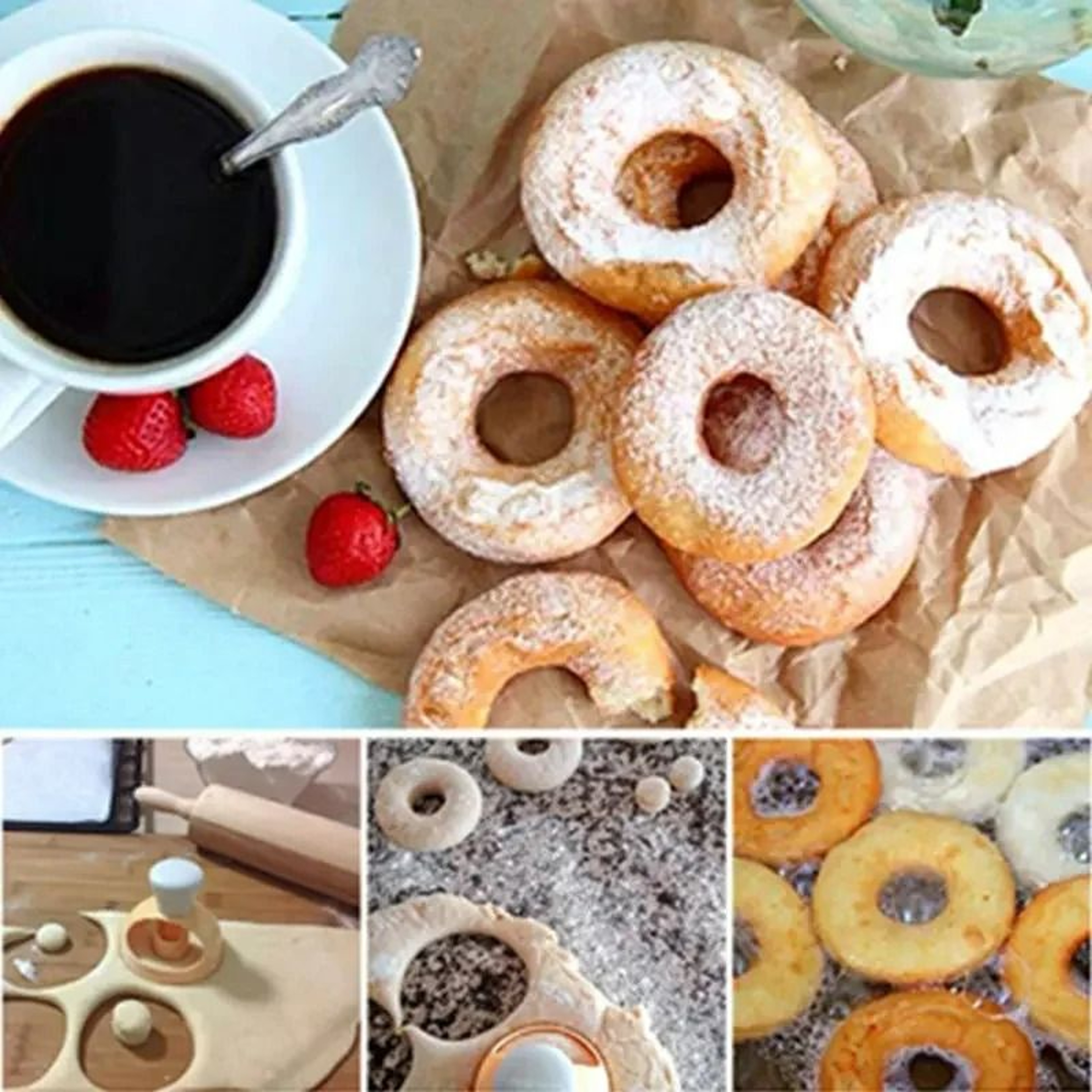 Manual Plastic Donut Maker Dispenser DIY Doughnut Batter Mold Press 4