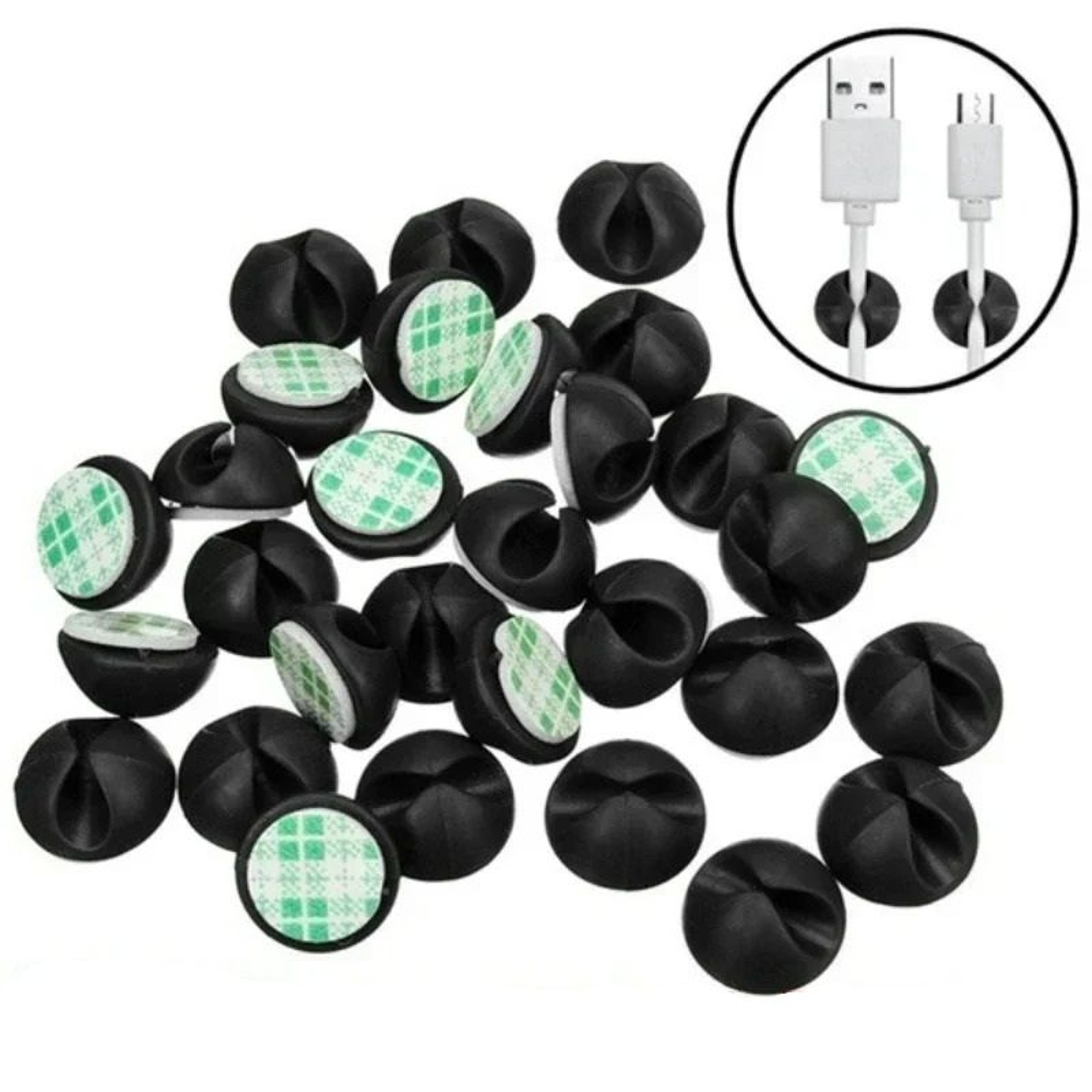 10 Piece Silicone Cable Organizer Clips Desktop Cord Management Holders 0