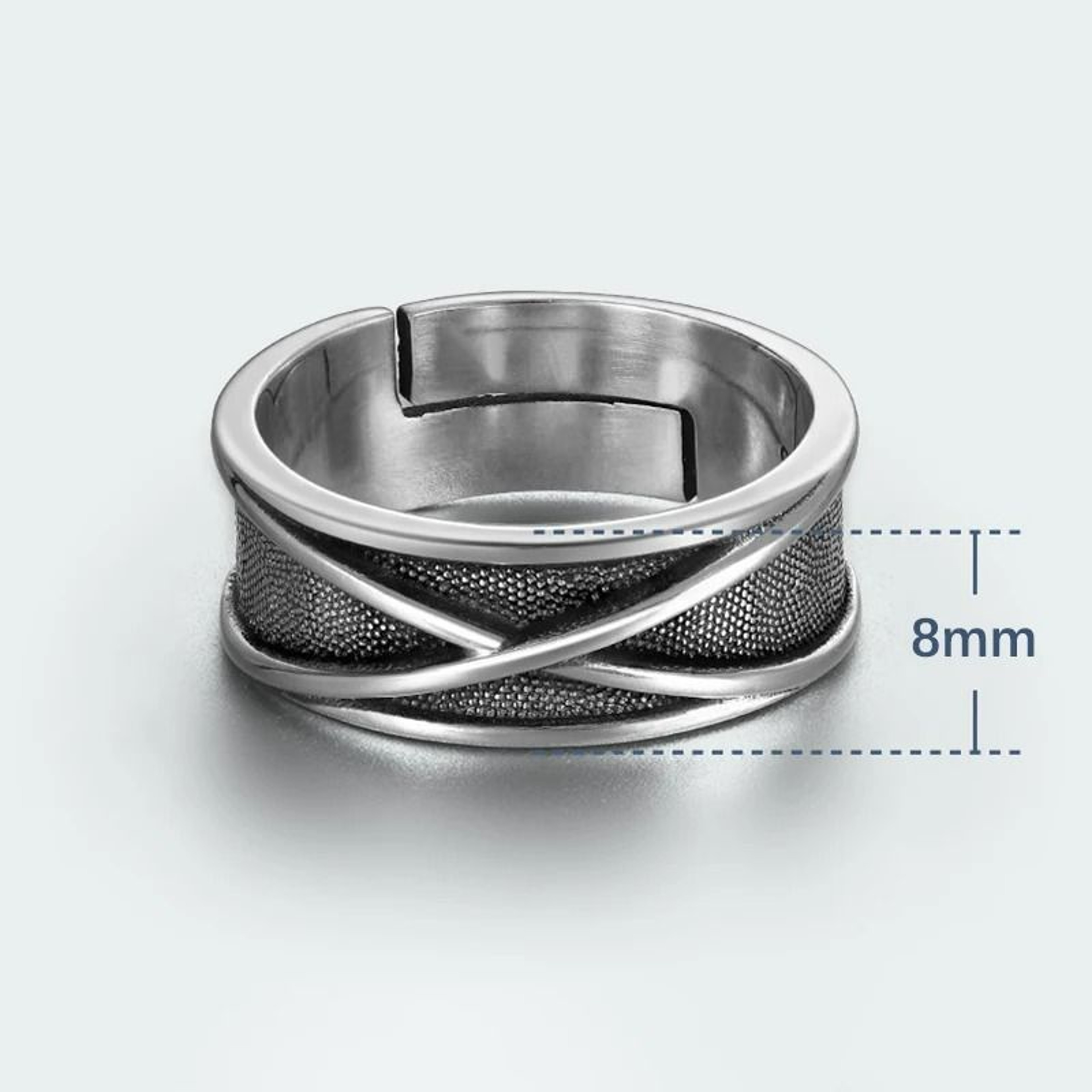 Retro Time Space Ring Gothic Adjustable Open Metal Ring Anime Jewelry Gift 6