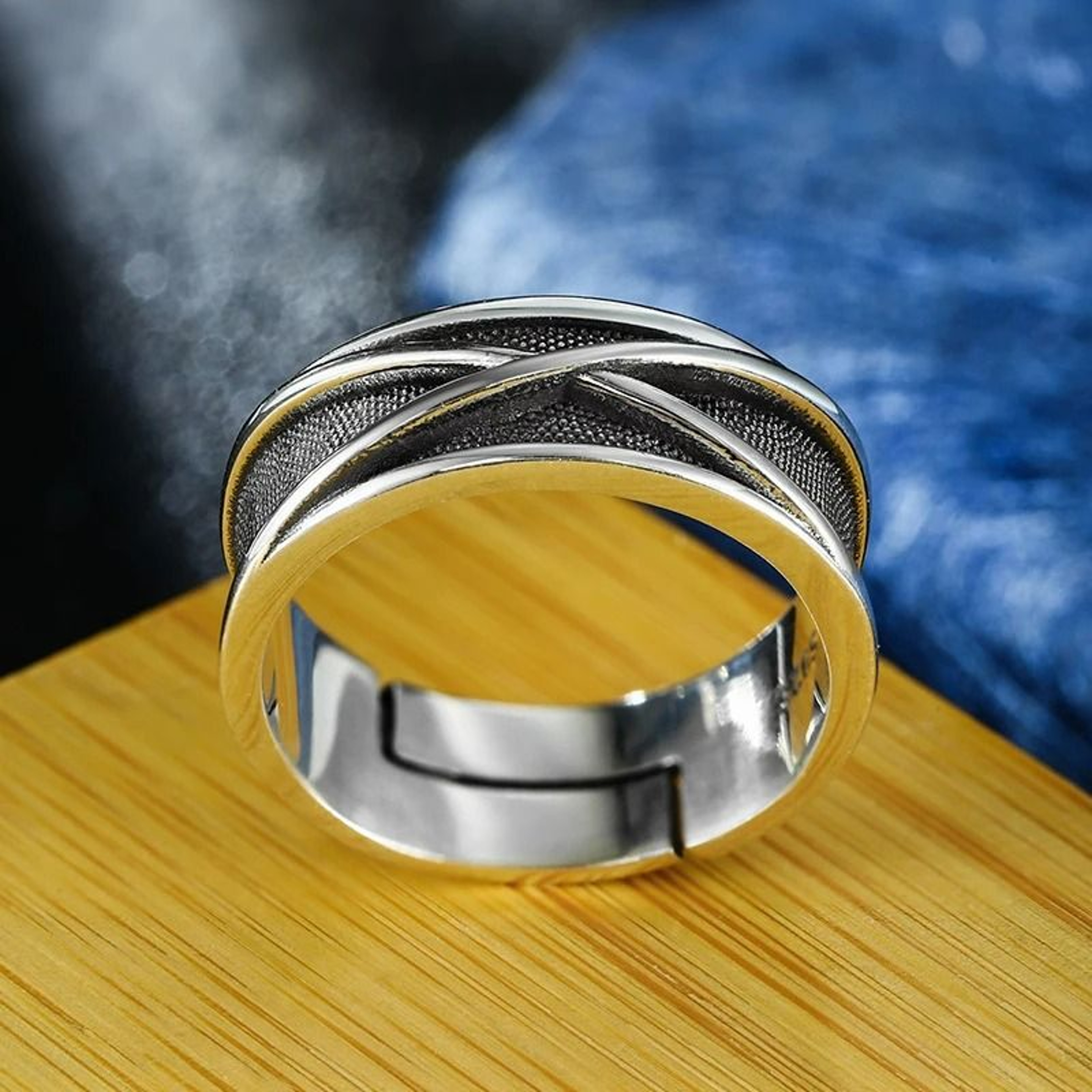 Retro Time Space Ring Gothic Adjustable Open Metal Ring Anime Jewelry Gift 4