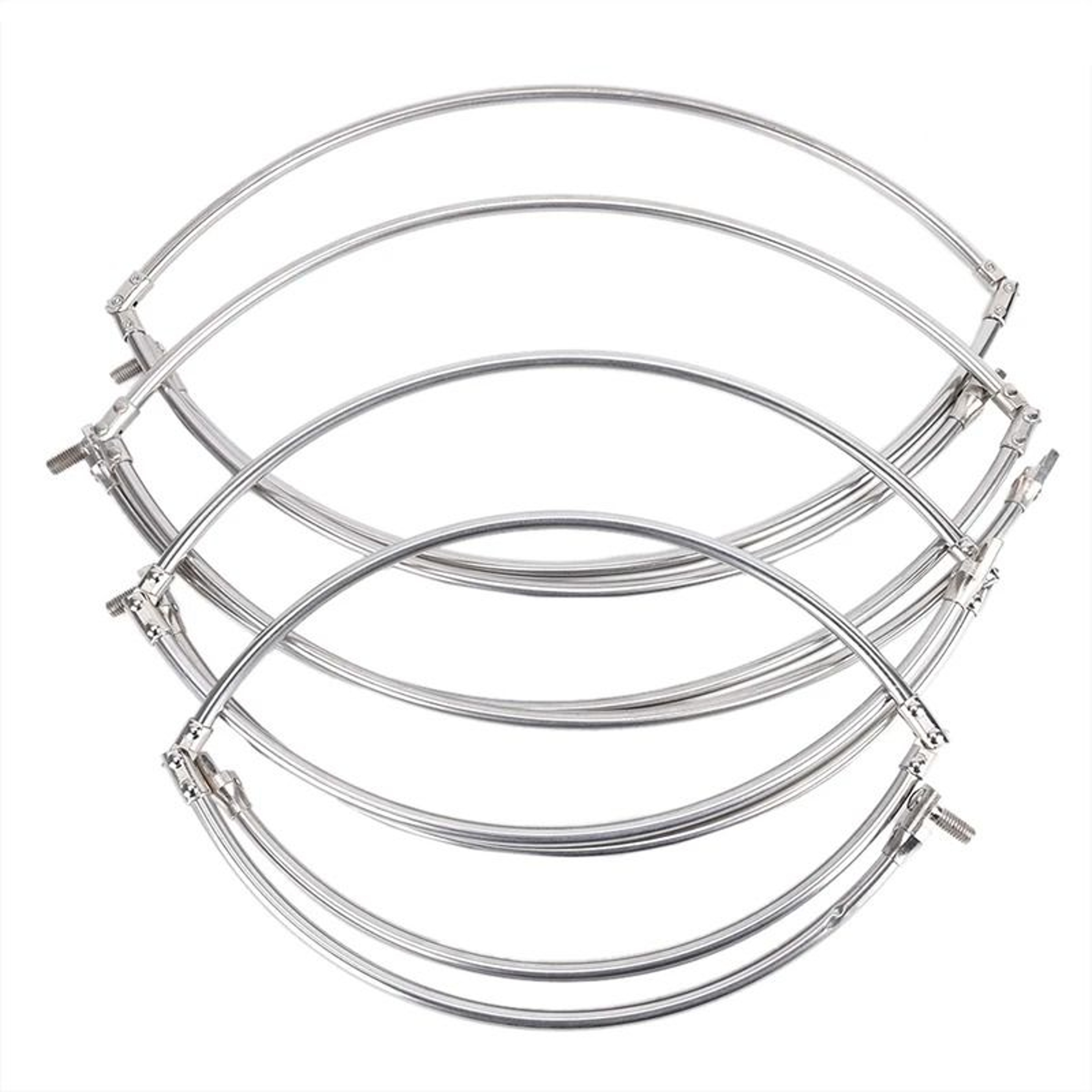 Stainless Steel Folding Fishing Net Frame Round Landing Dip Net Head 2